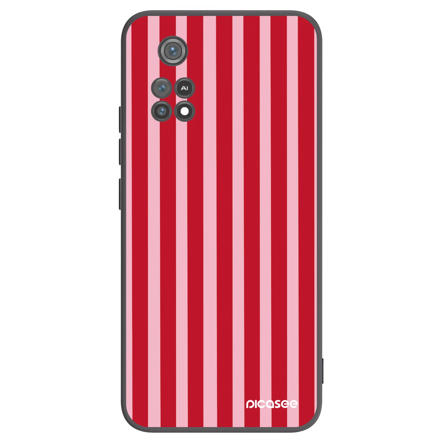 Picasee crna silikonska maskica za Xiaomi Poco M4 Pro - Lines red