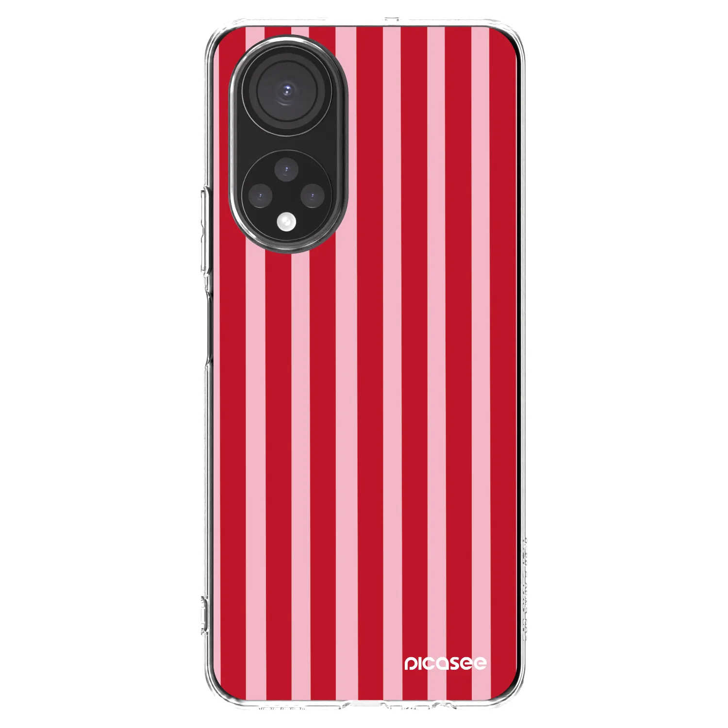 Picasee silikonska prozirna maskica za Honor X7 - Lines red
