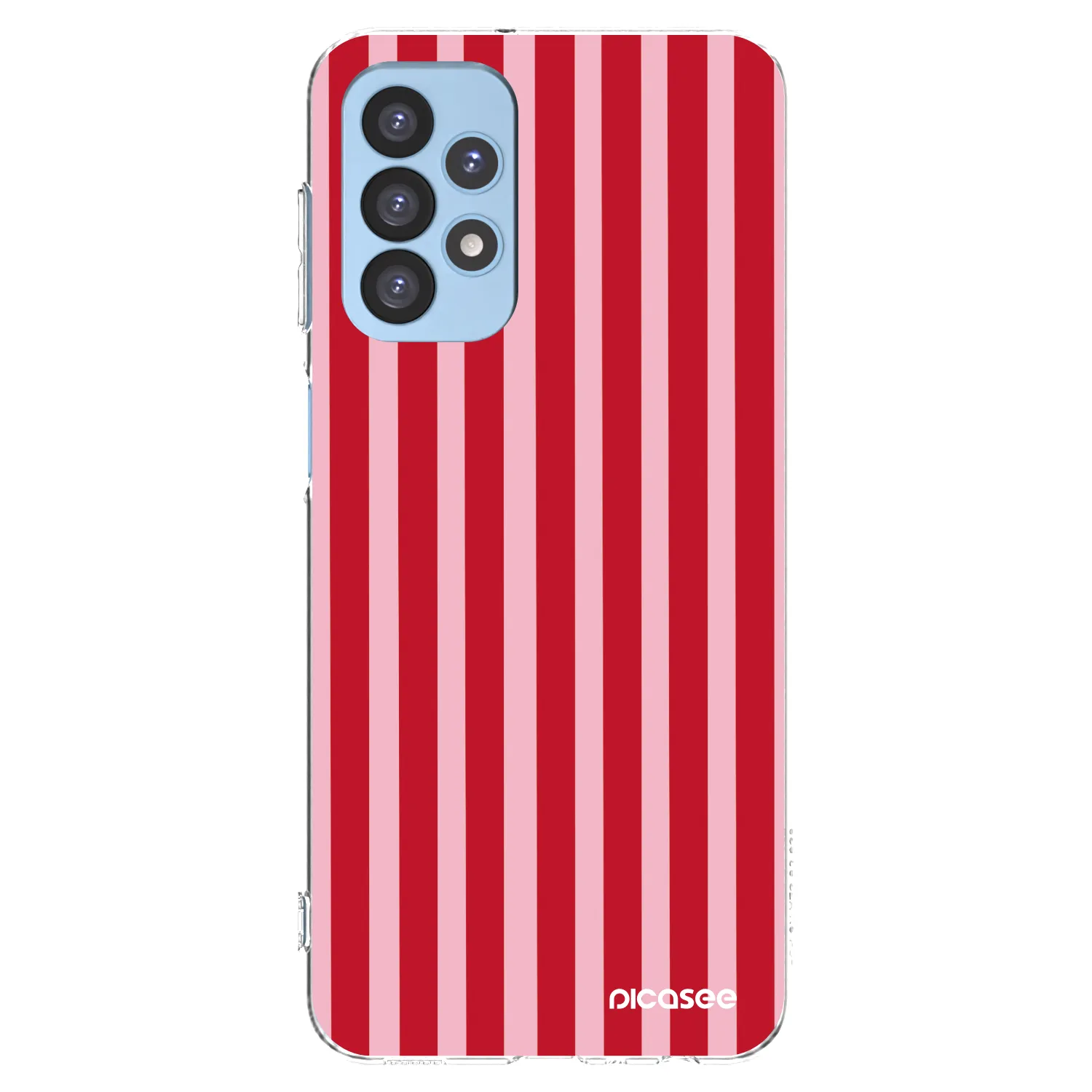 Picasee silikonska prozirna maskica za Samsung Galaxy A23 A235F 4G - Lines red