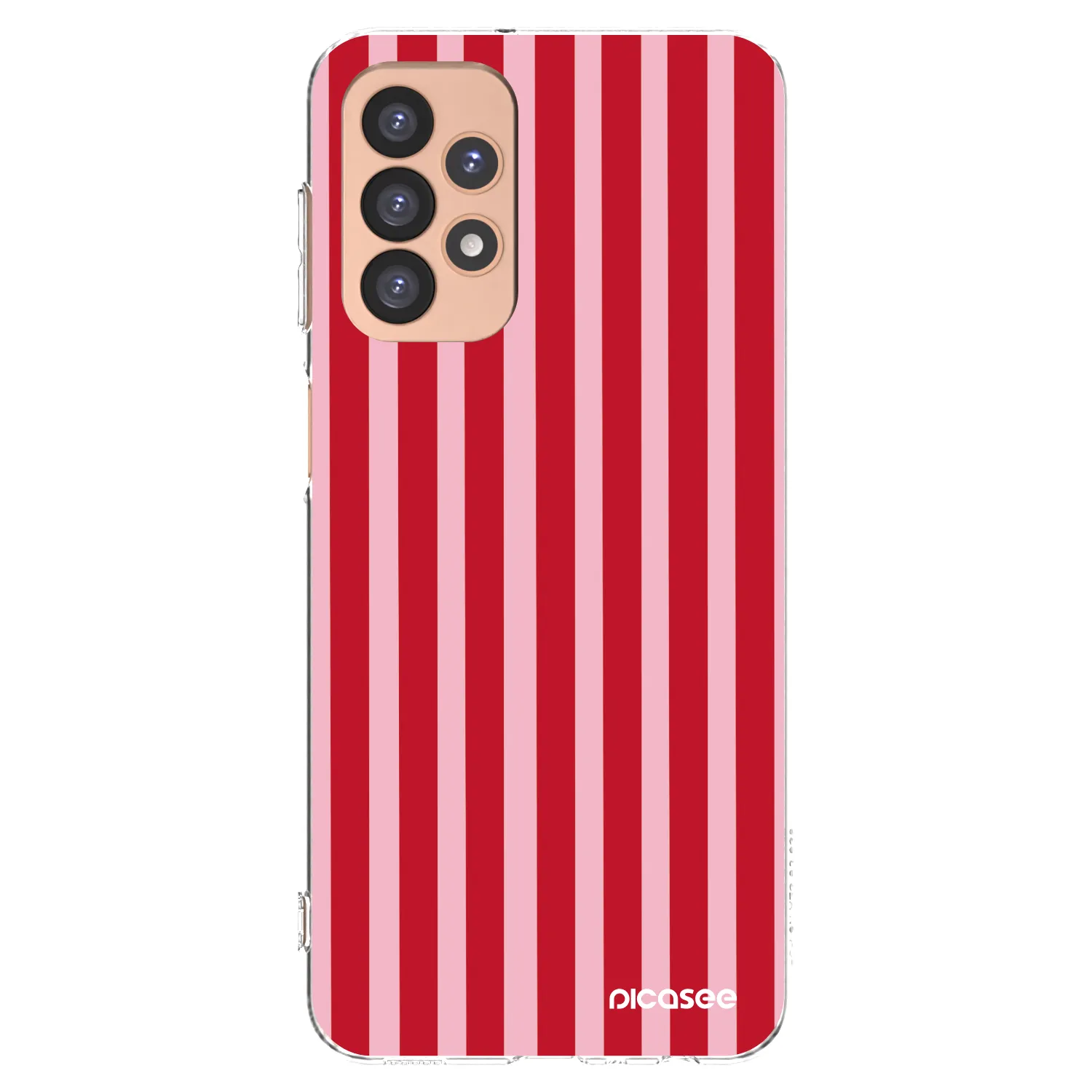Picasee silikonska prozirna maskica za Samsung Galaxy A23 A236B 5G - Lines red