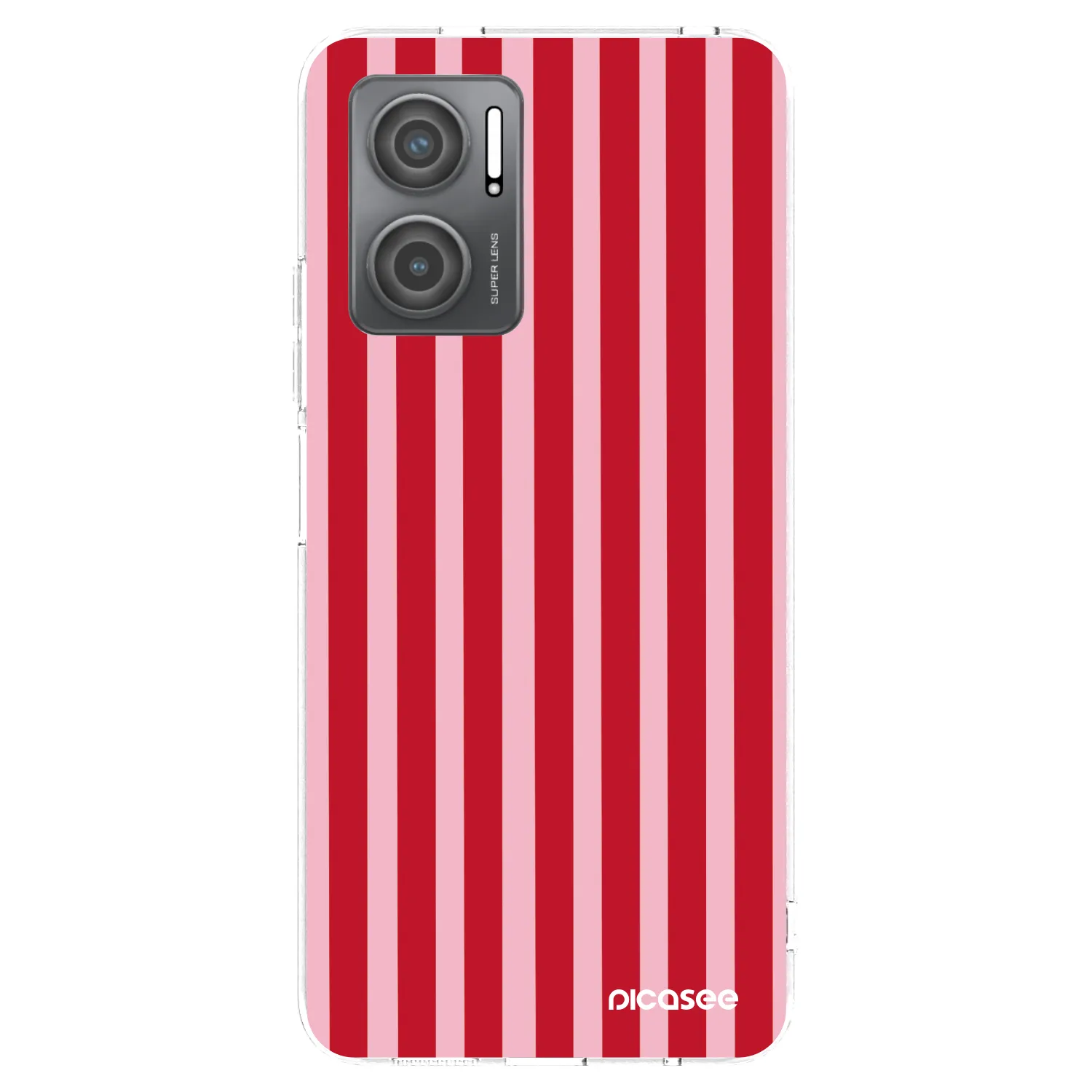 Picasee silikonska prozirna maskica za Xiaomi Redmi 10 5G - Lines red