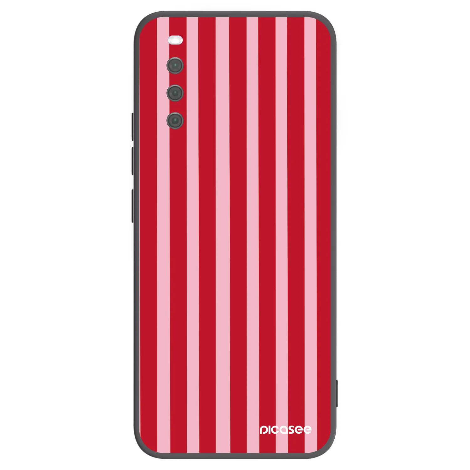 Picasee crna silikonska maskica za Sony Xperia 10 III - Lines red