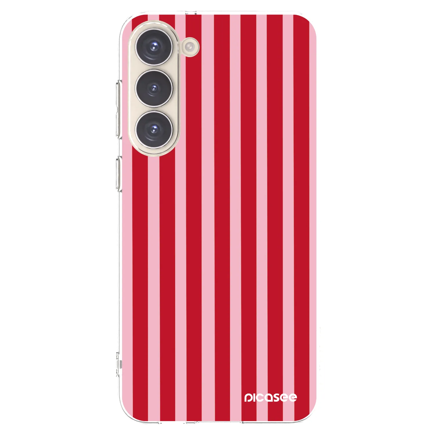 Picasee silikonska prozirna maskica za Samsung Galaxy S23+ 5G - Lines red