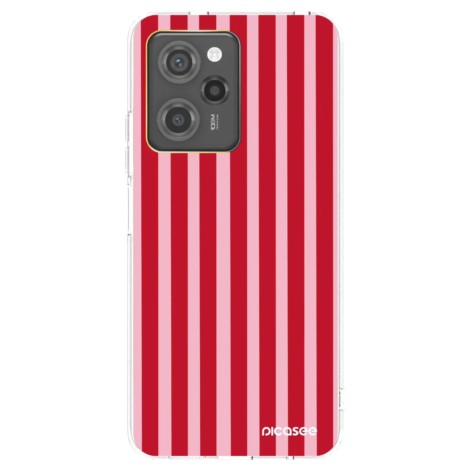 Picasee silikonska prozirna maskica za Xiaomi Poco X5 Pro - Lines red