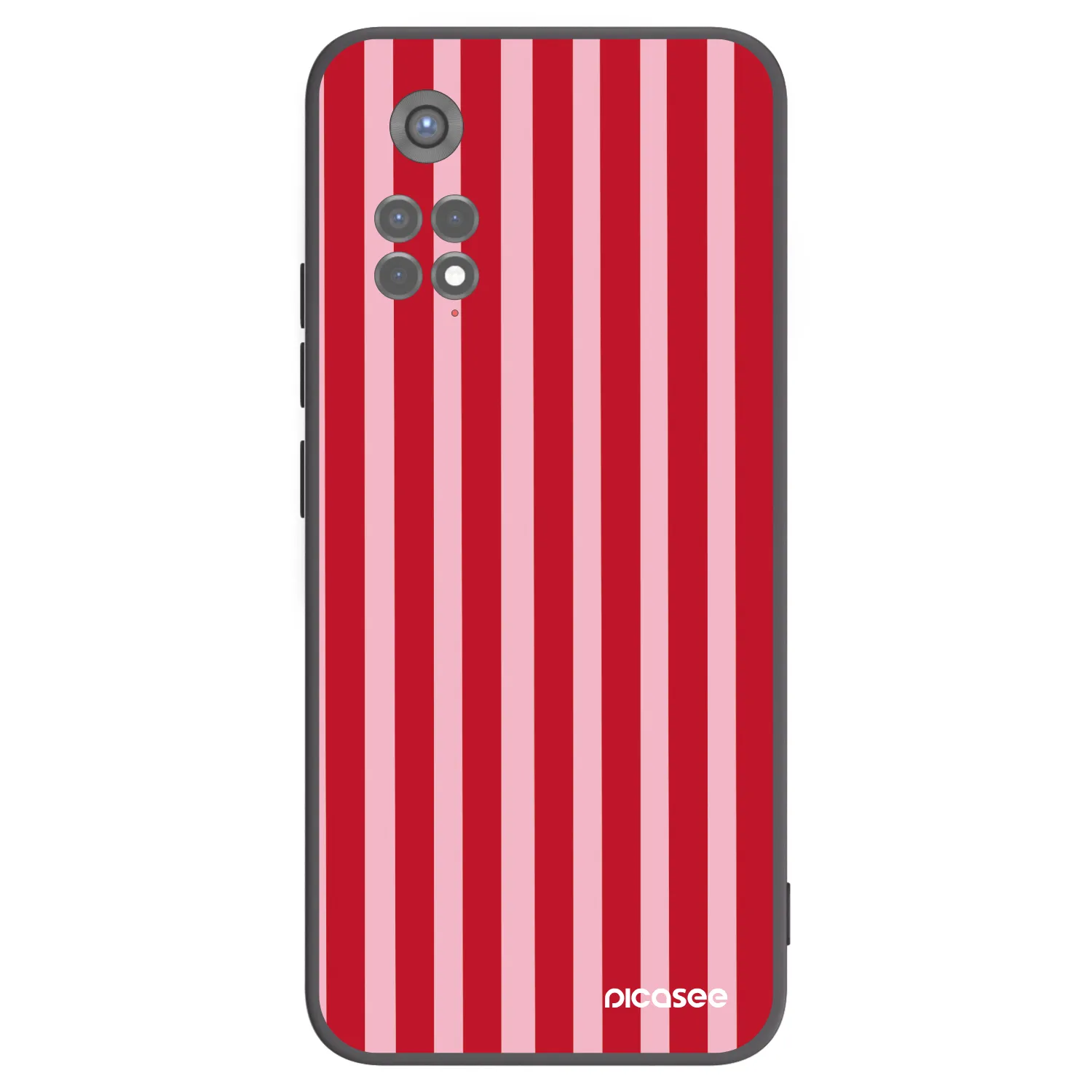 Picasee crna silikonska maskica za Xiaomi Redmi Note 11S 5G - Lines red