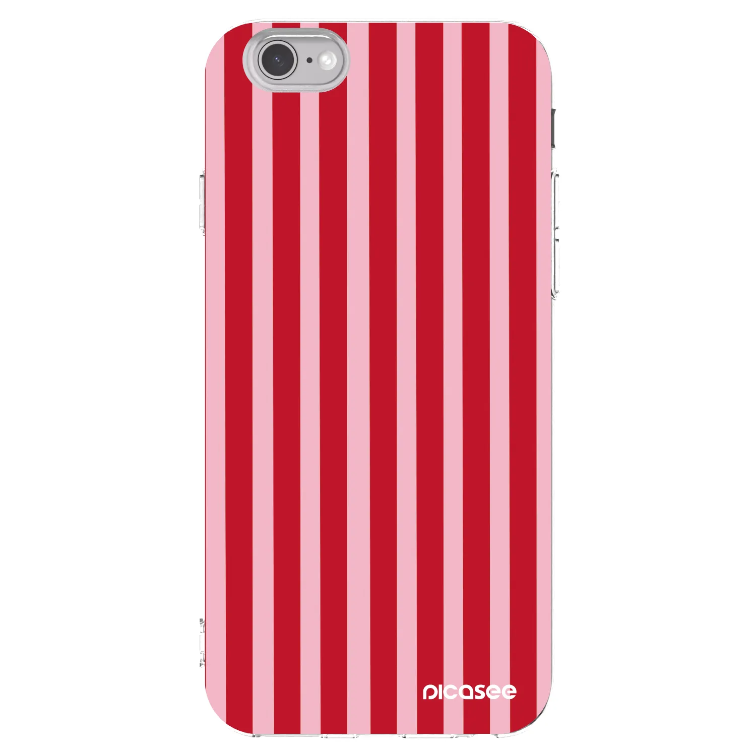 Picasee silikonska prozirna maskica za Apple iPhone 6/6S - Lines red