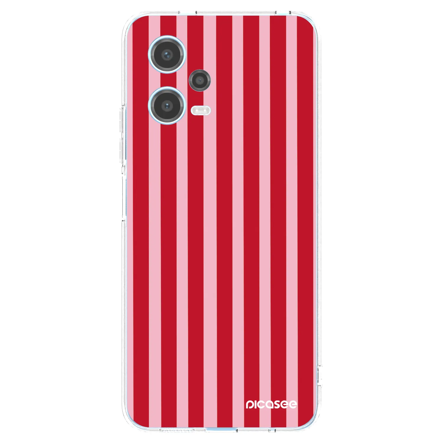 Picasee silikonska prozirna maskica za Xiaomi Redmi Note 12 5G - Lines red