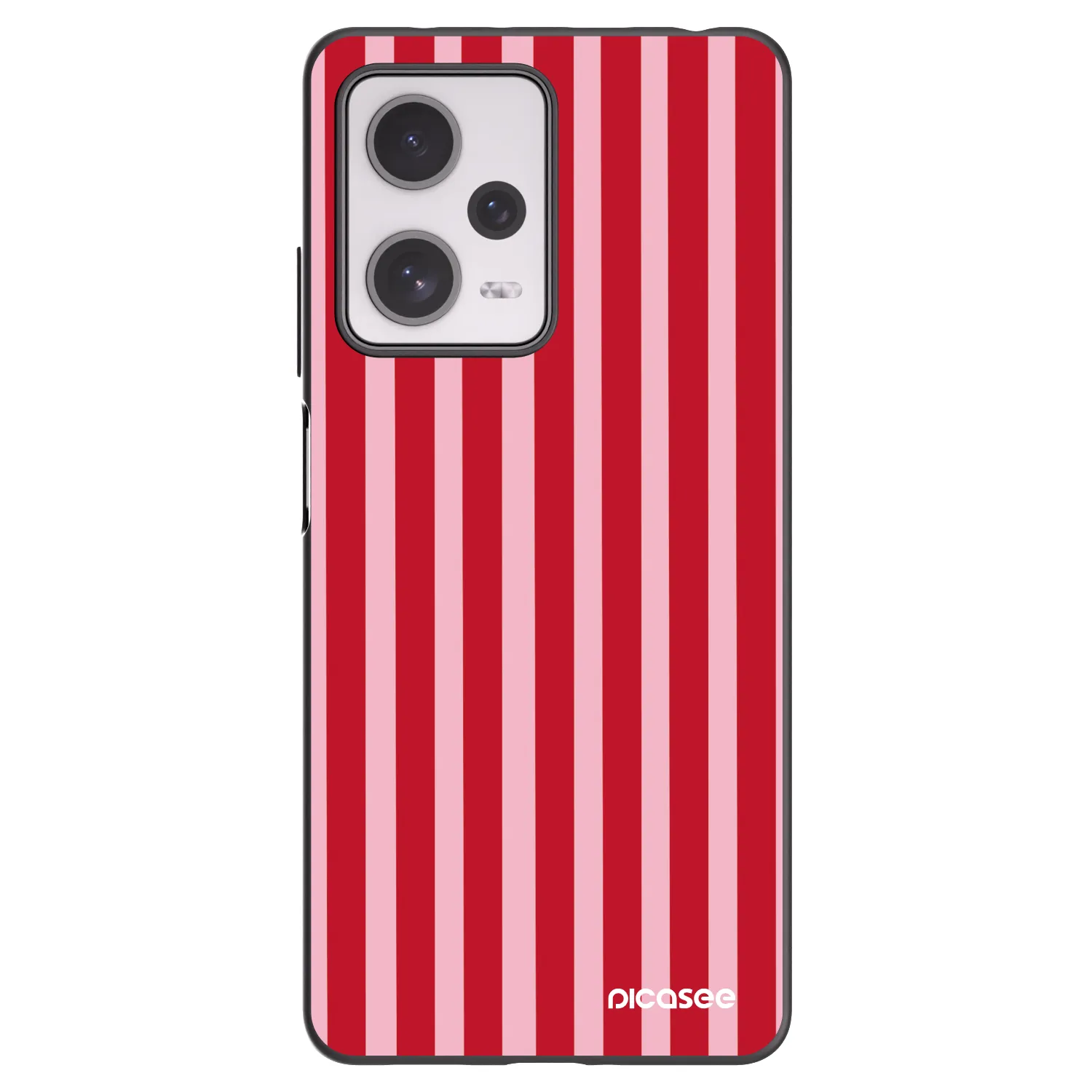 Picasee crna silikonska maskica za Xiaomi Redmi Note 12 Pro+ 5G - Lines red