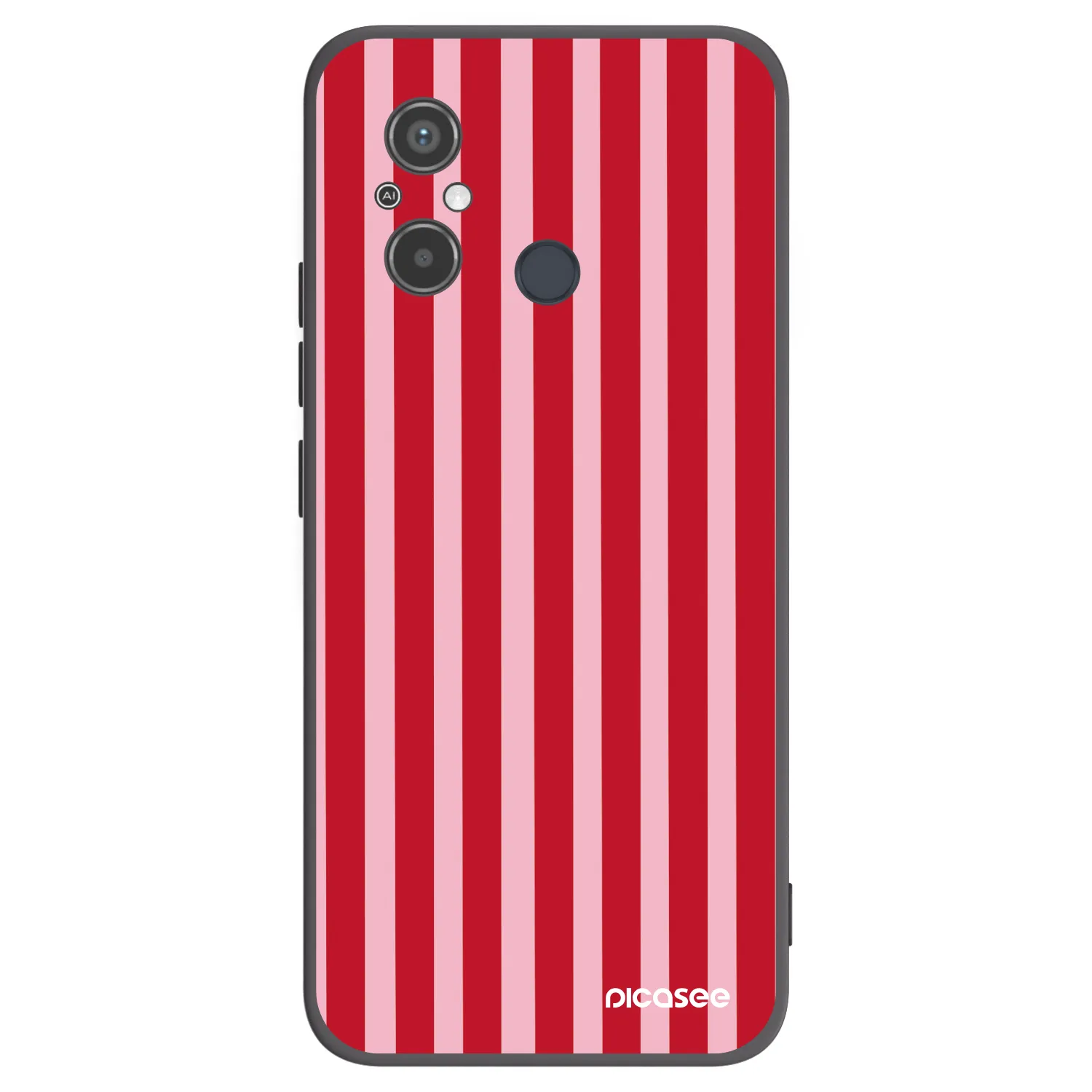 Picasee crna silikonska maskica za Xiaomi Redmi 12C - Lines red