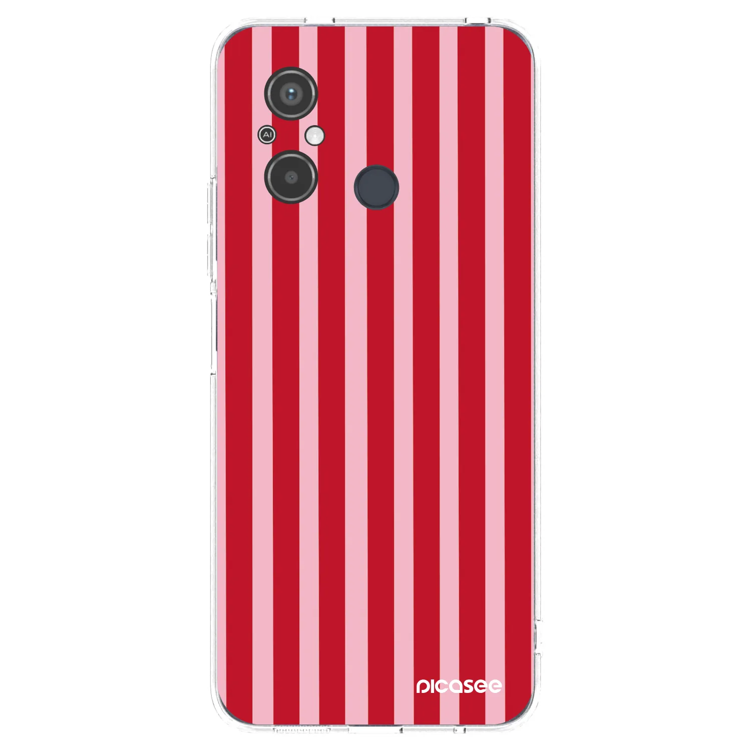 Picasee silikonska prozirna maskica za Xiaomi Redmi 12C - Lines red
