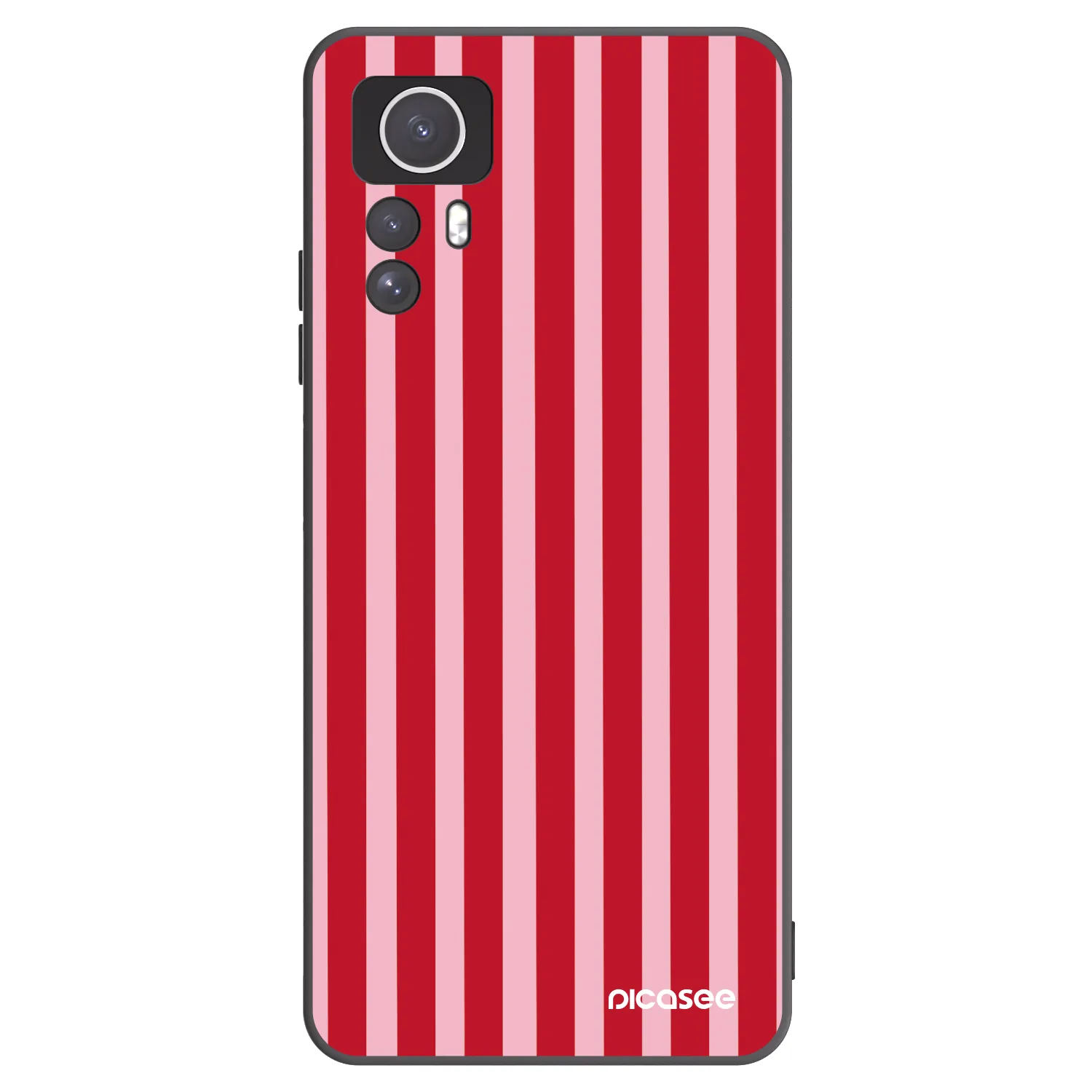 Picasee crna silikonska maskica za Xiaomi Redmi Note 12S - Lines red