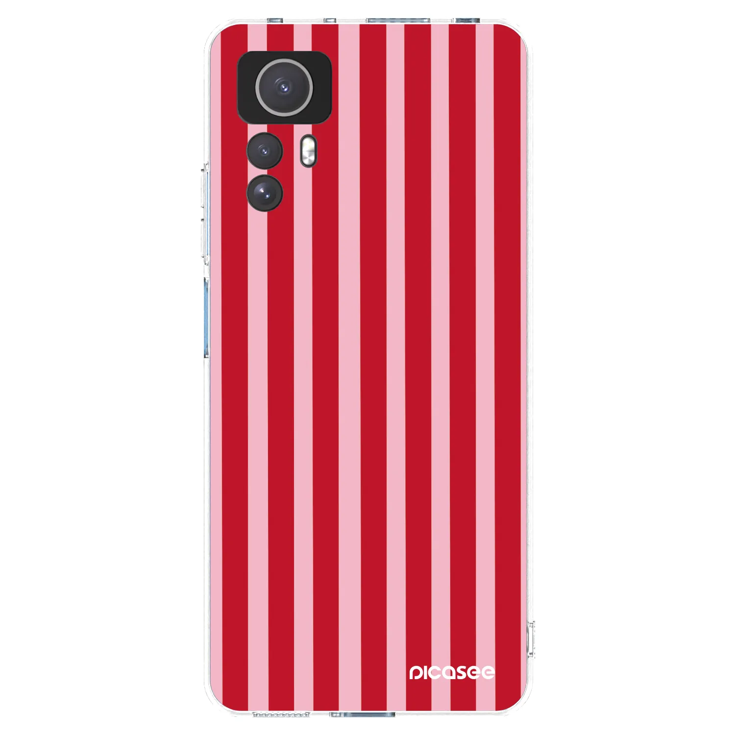 Picasee silikonska prozirna maskica za Xiaomi Redmi Note 12S - Lines red
