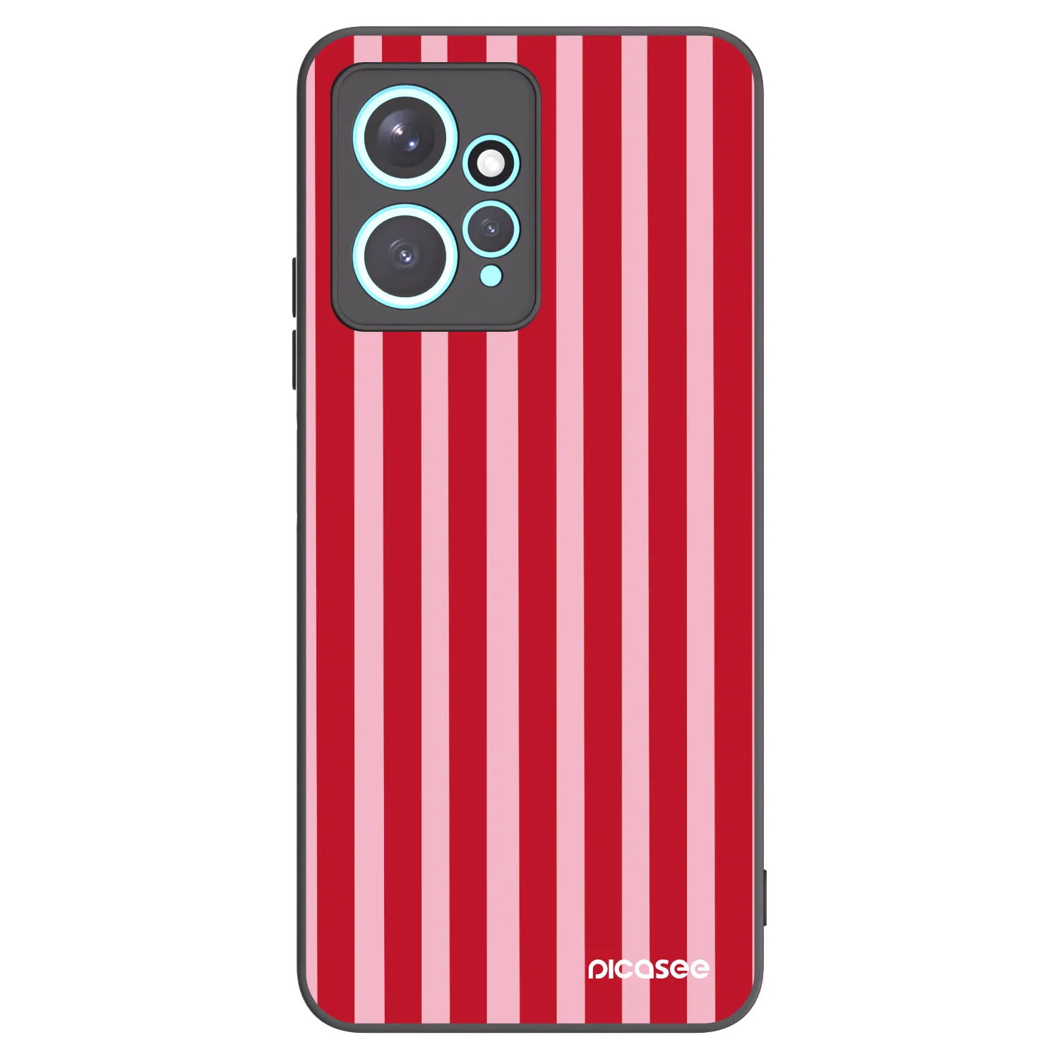 Picasee crna silikonska maskica za Xiaomi Redmi Note 12 4G - Lines red