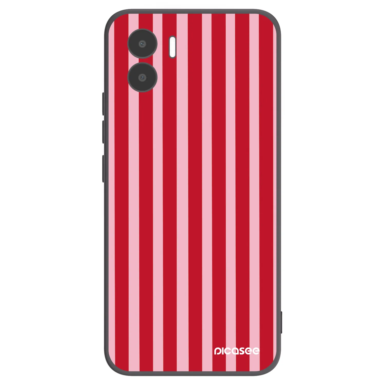 Picasee crna silikonska maskica za Xiaomi Redmi A2 - Lines red