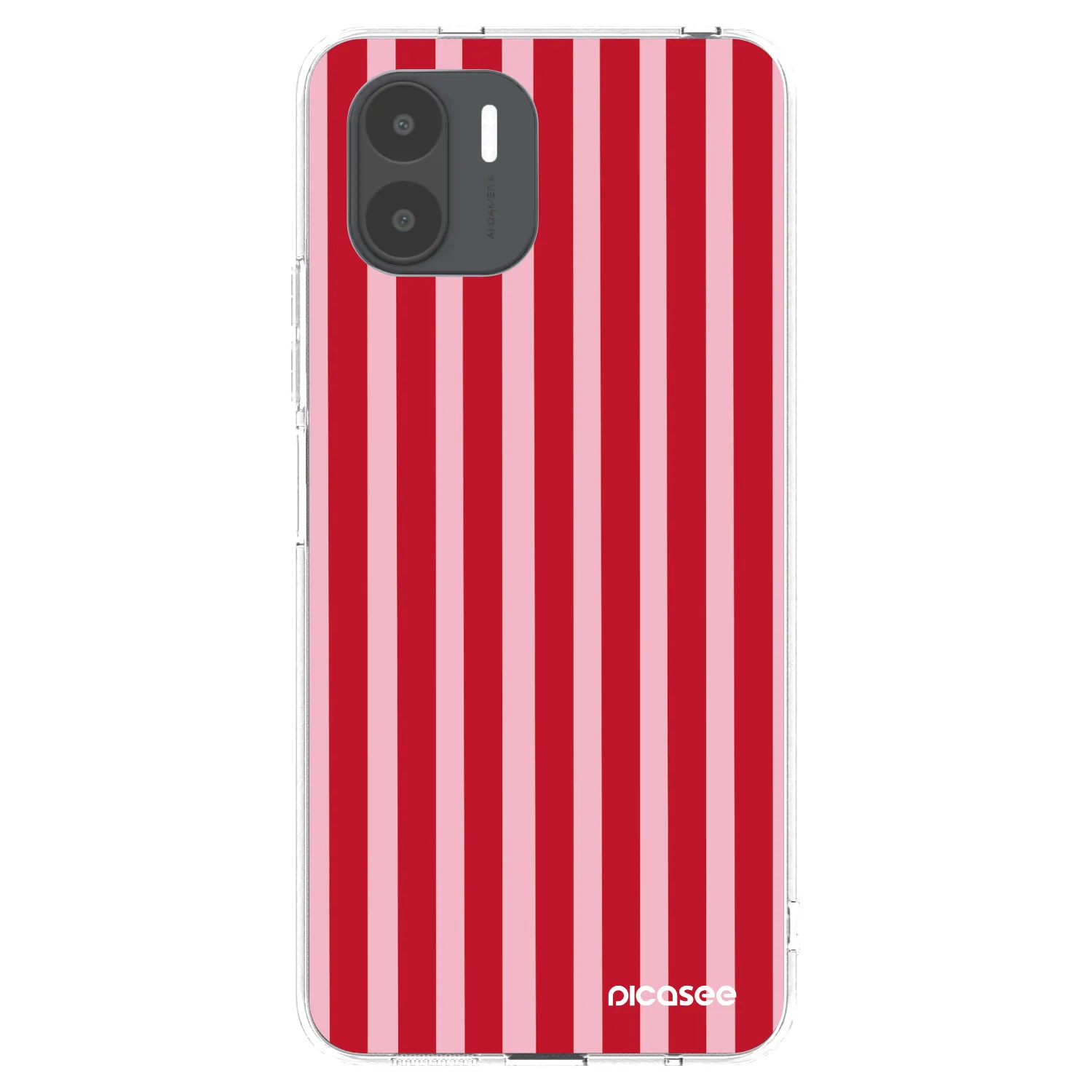Picasee silikonska prozirna maskica za Xiaomi Redmi A2 - Lines red