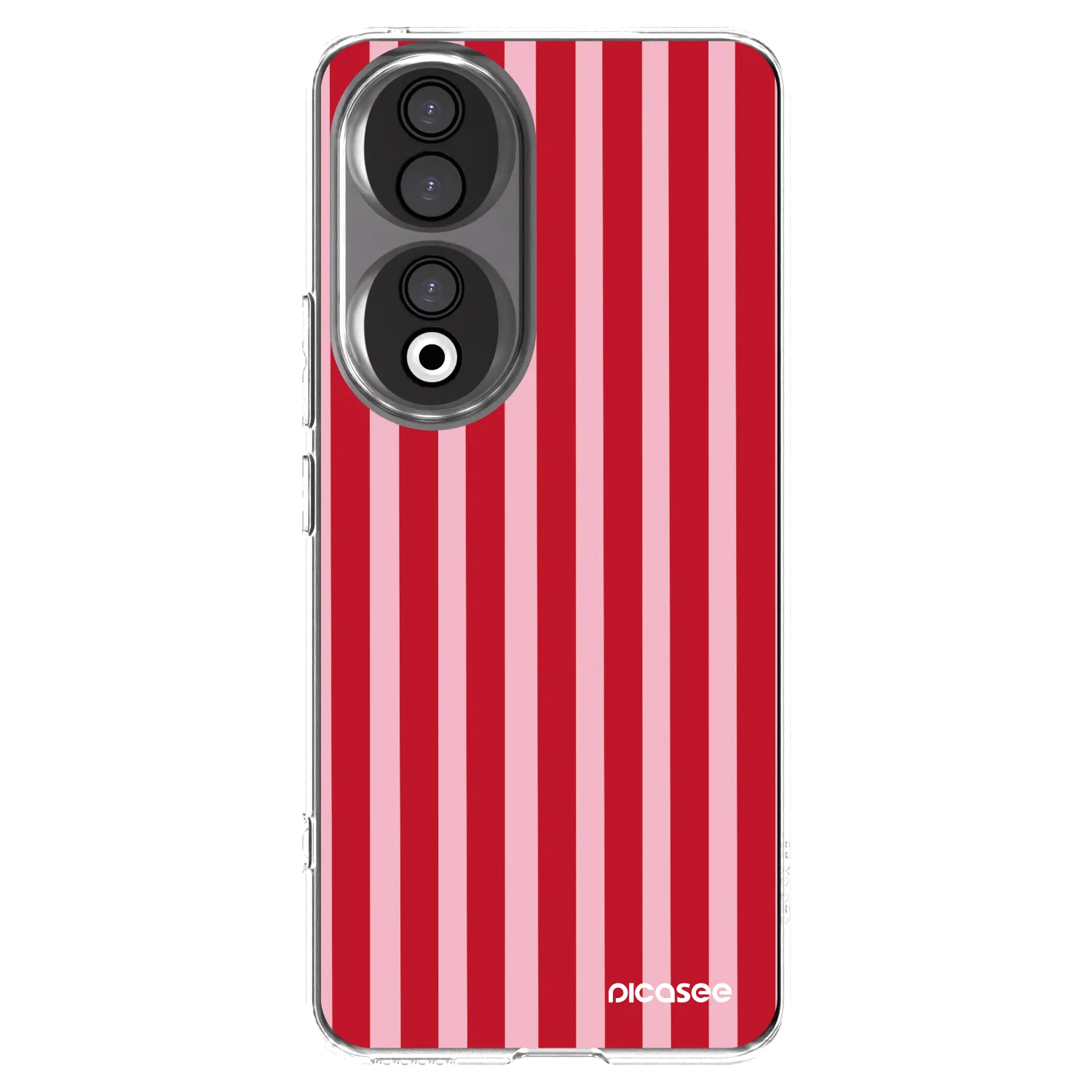 Picasee silikonska prozirna maskica za Honor 90 5G - Lines red