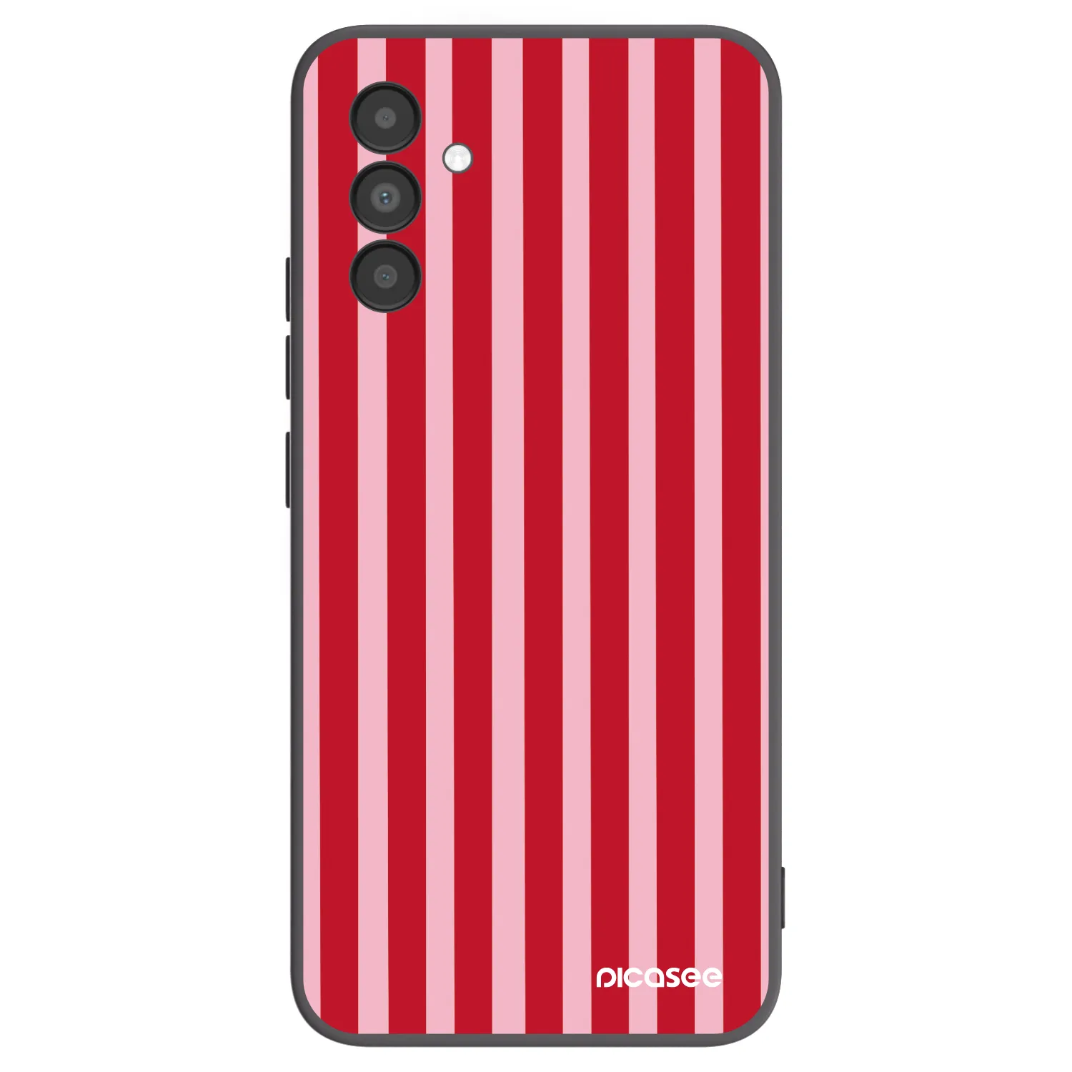 Picasee crna silikonska maskica za Samsung Galaxy A04s A047F - Lines red
