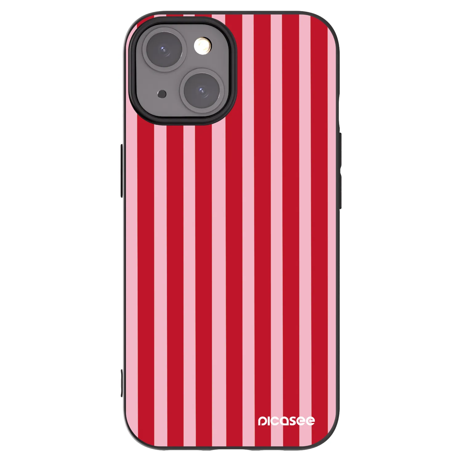 Picasee crna silikonska maskica za Apple iPhone 15 - Lines red