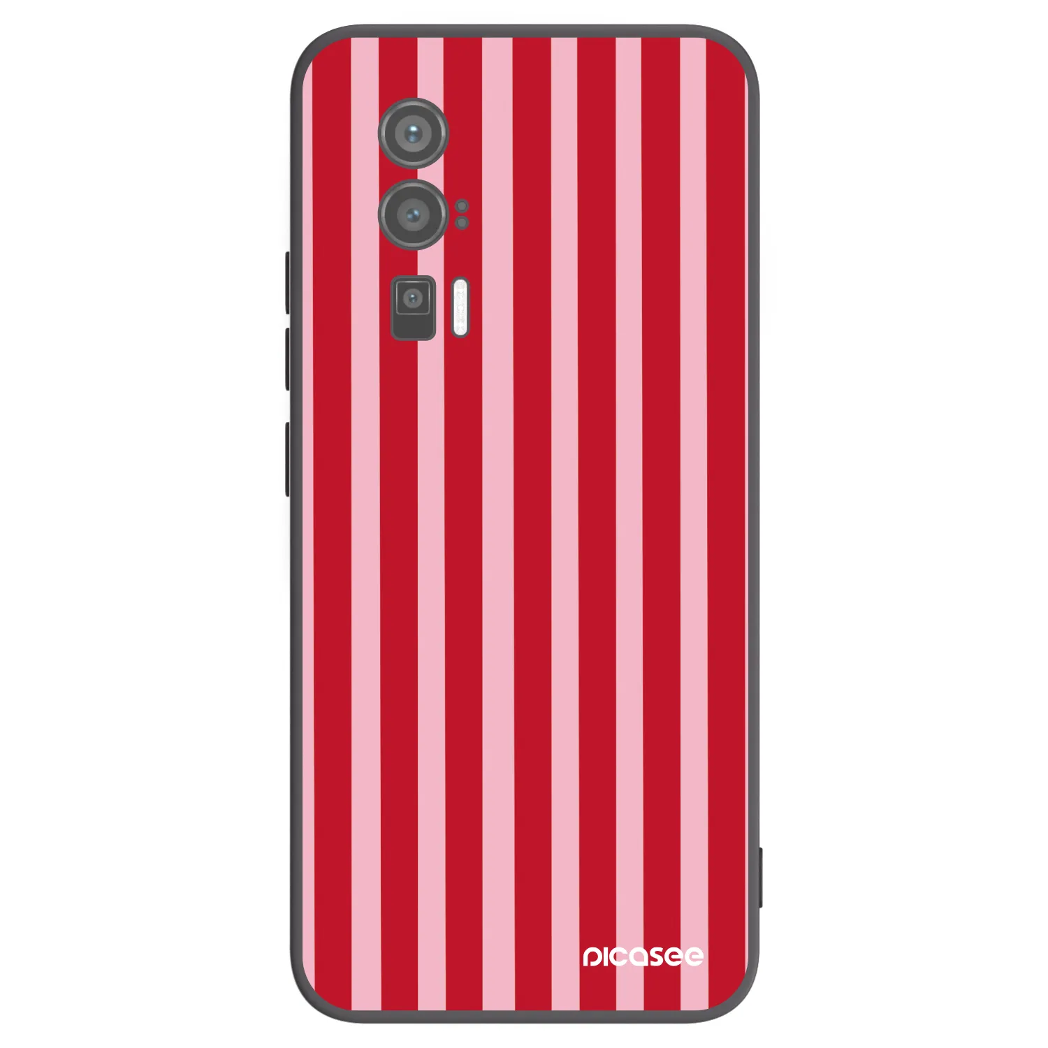 Picasee crna silikonska maskica za Xiaomi Poco F5 Pro 5G - Lines red