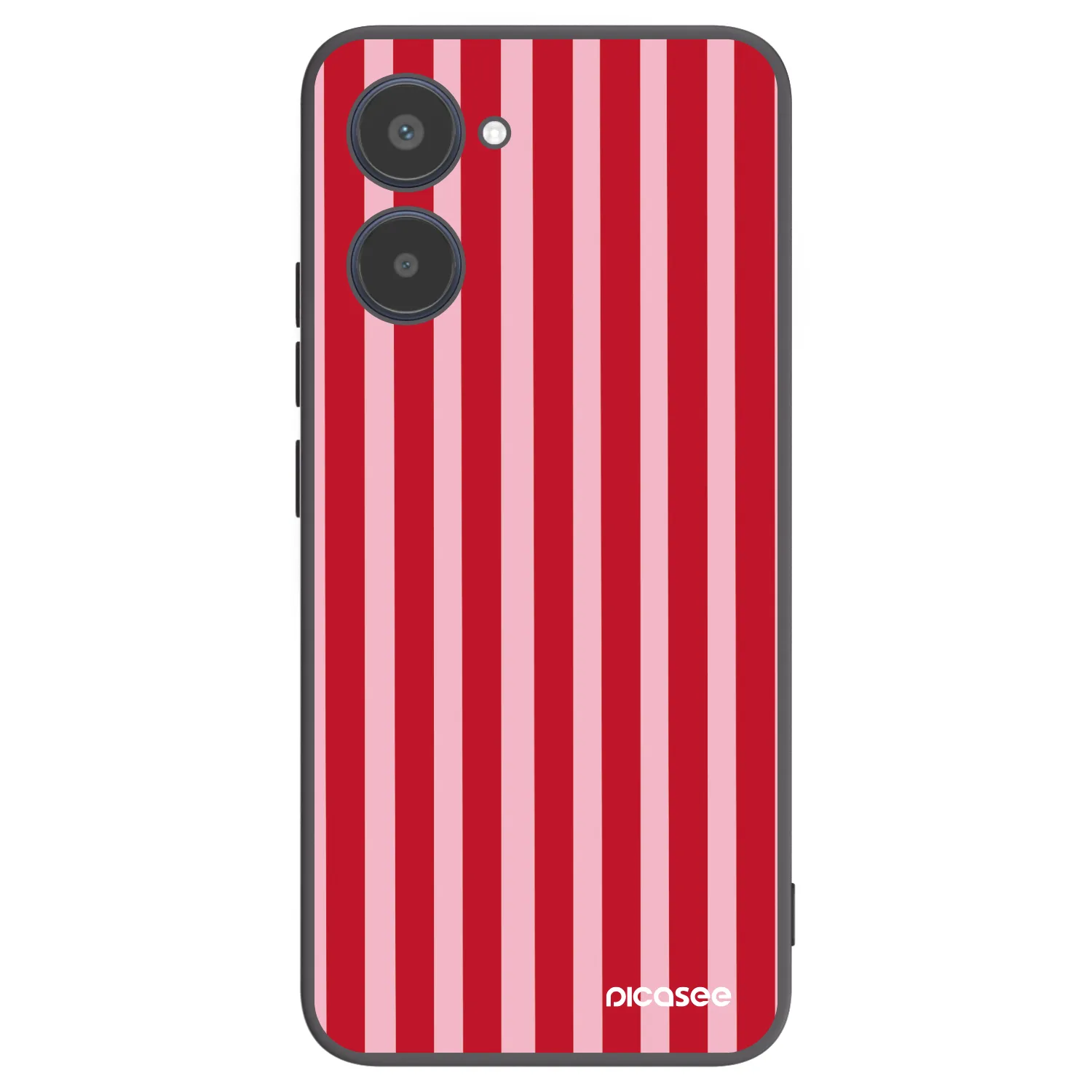 Picasee crna silikonska maskica za Realme 10 4G - Lines red