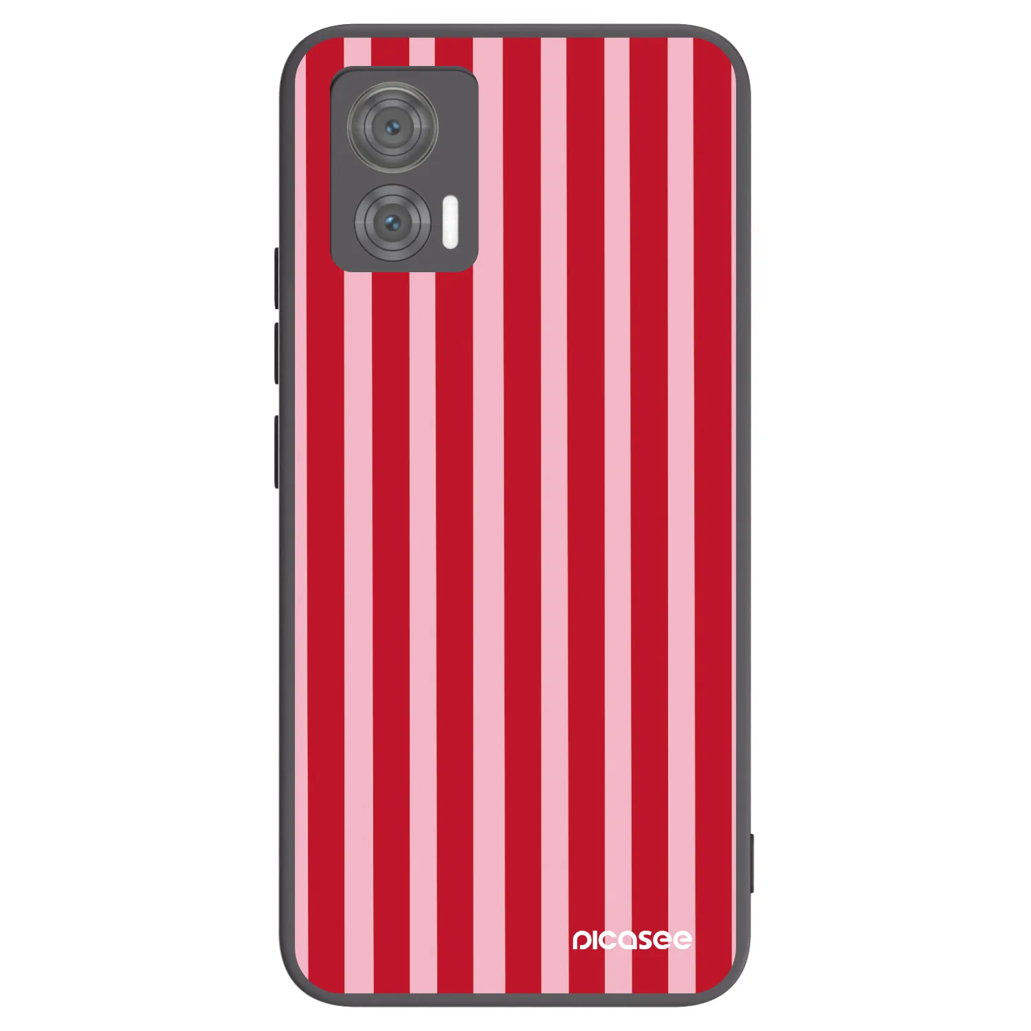 Picasee crna silikonska maskica za Motorola Edge 30 Neo - Lines red