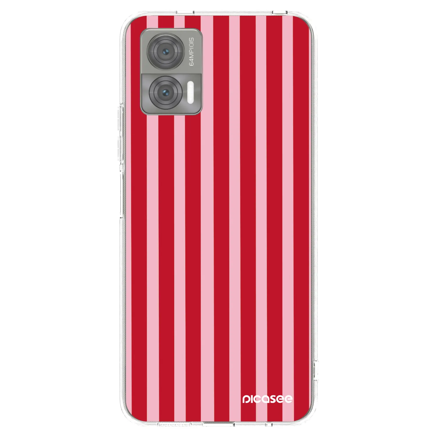 Picasee silikonska prozirna maskica za Motorola Edge 30 Neo - Lines red