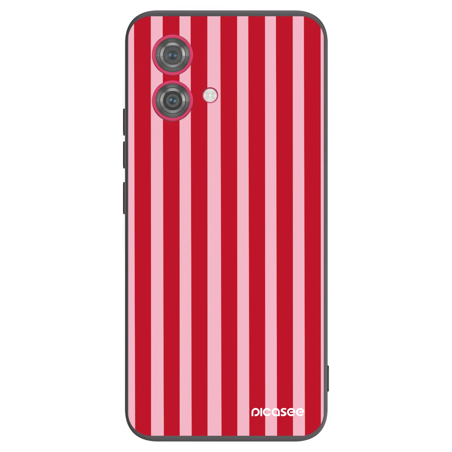 Picasee crna silikonska maskica za Motorola Moto G84 5G - Lines red