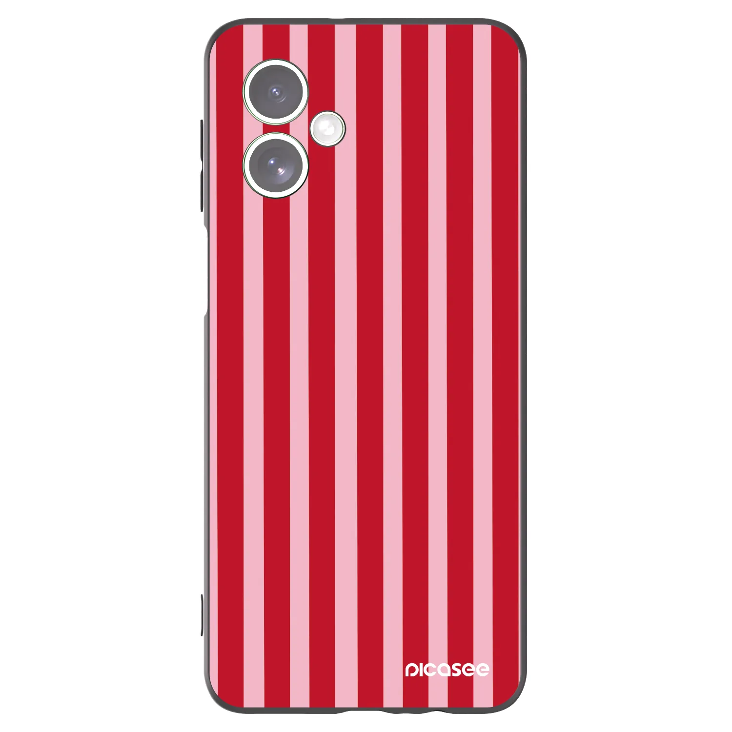 Picasee crna silikonska maskica za Motorola Moto G54 5G - Lines red