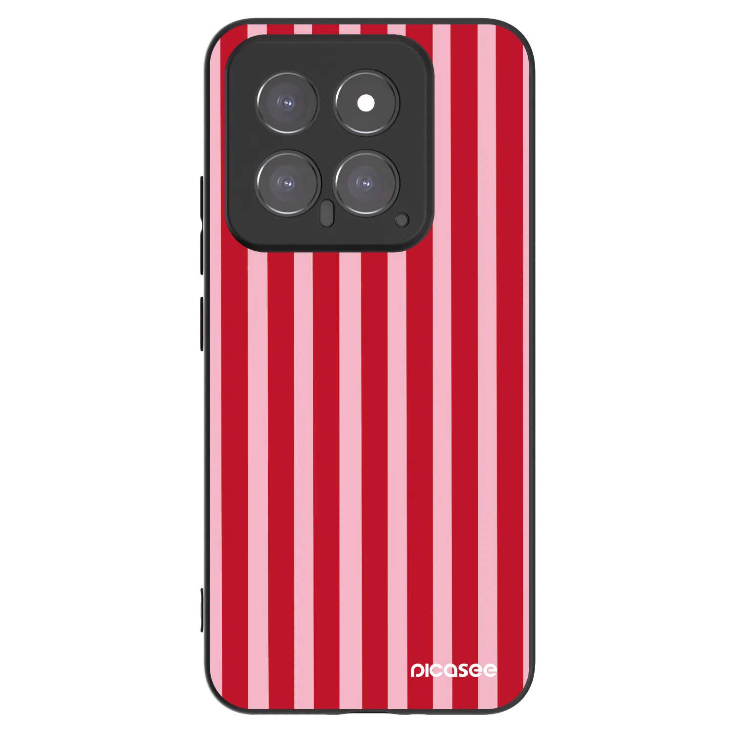 Picasee crna silikonska maskica za Xiaomi 14 - Lines red