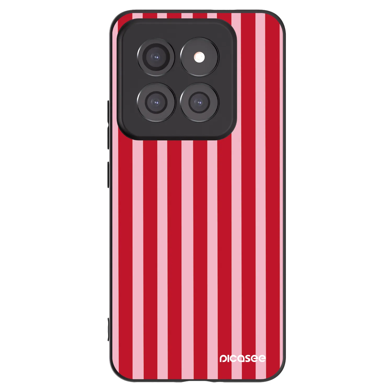 Picasee crna silikonska maskica za Xiaomi 14 Pro - Lines red