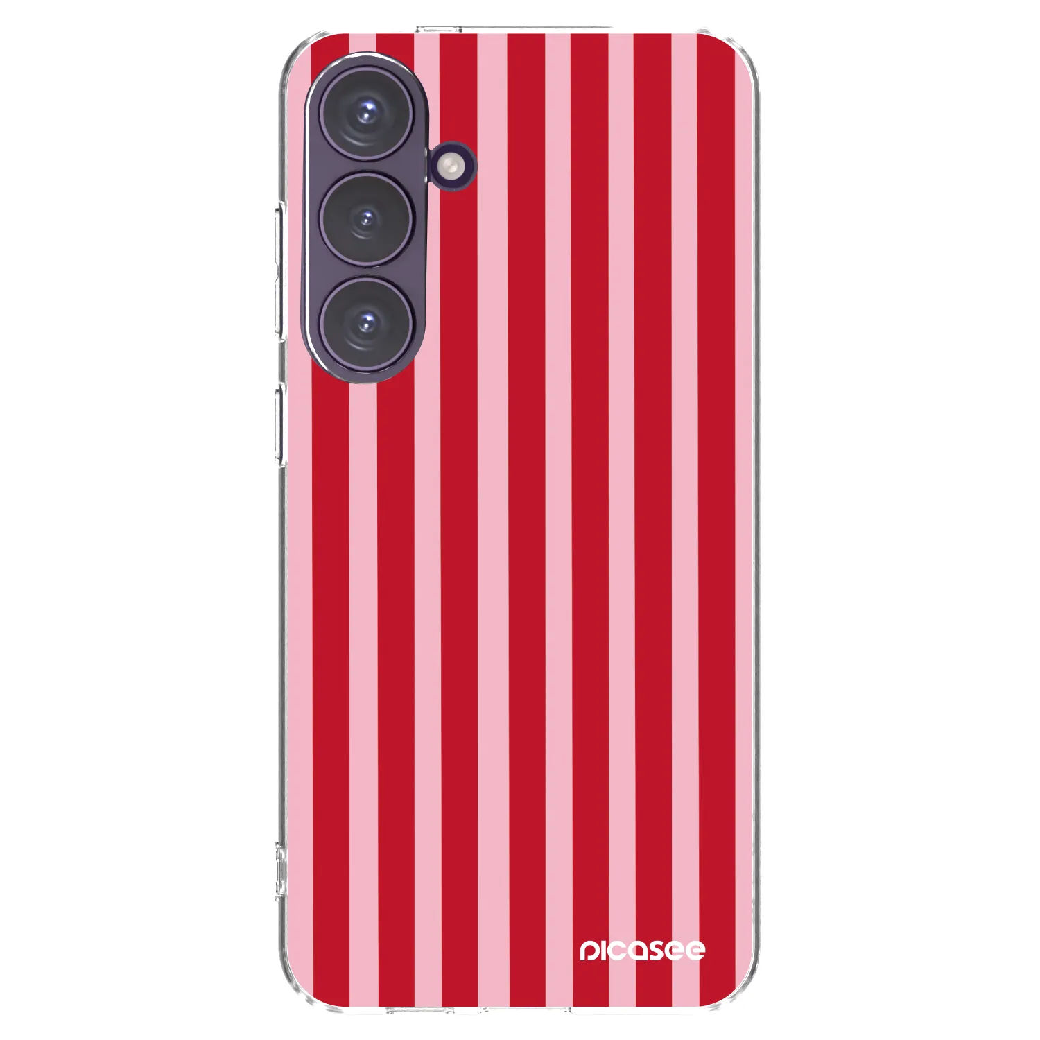 Picasee silikonska prozirna maskica za Samsung Galaxy S24+ S926B 5G - Lines red