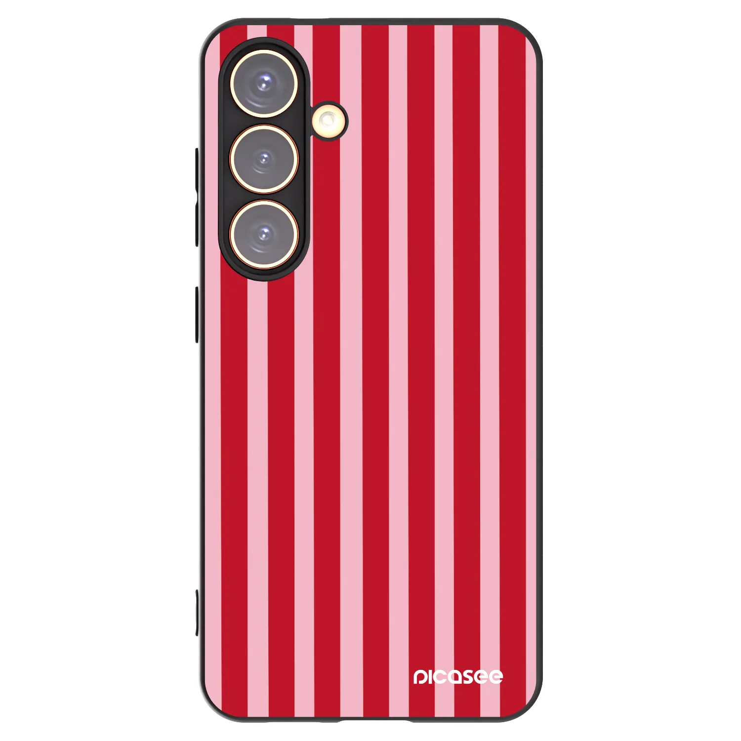 Picasee crna silikonska maskica za Samsung Galaxy S24 S921B 5G - Lines red