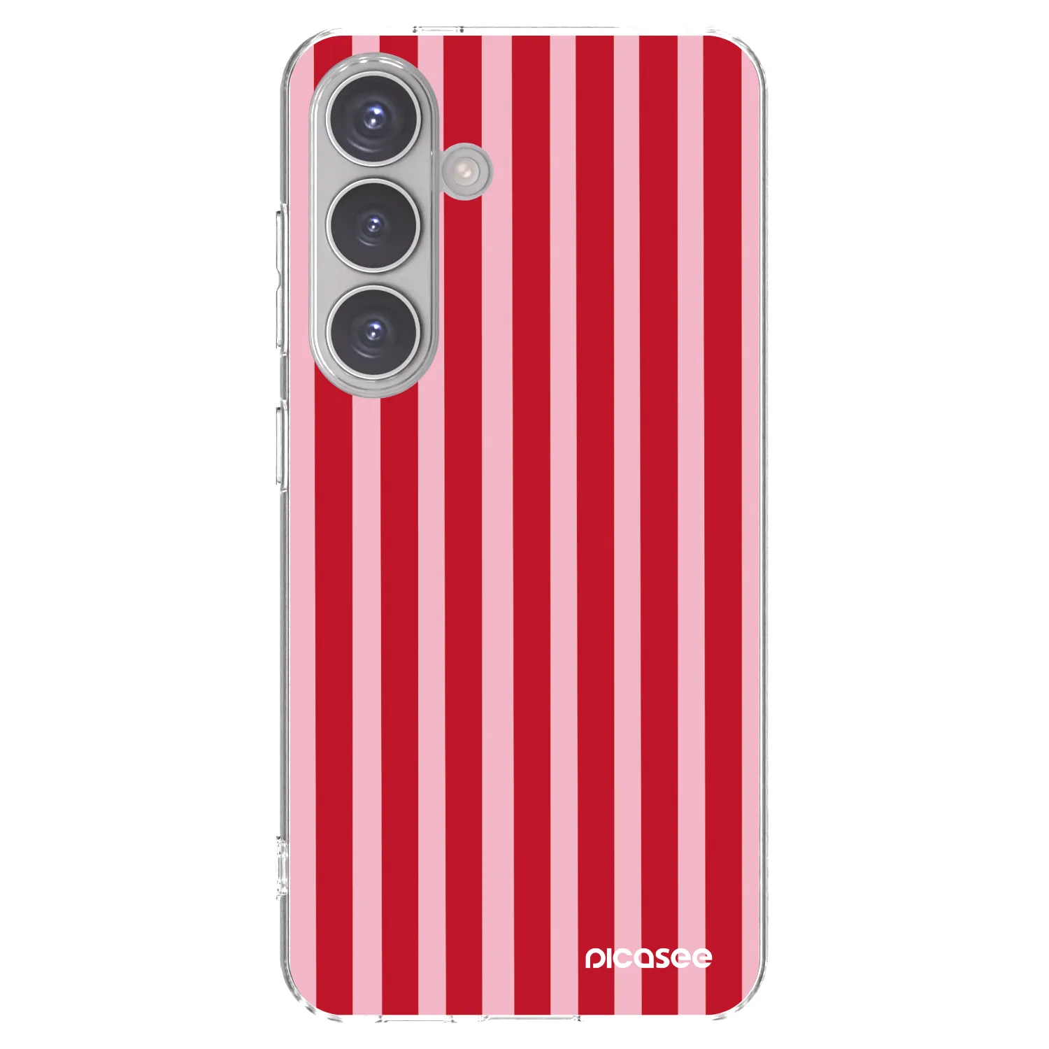 Picasee silikonska prozirna maskica za Samsung Galaxy S24 S921B 5G - Lines red