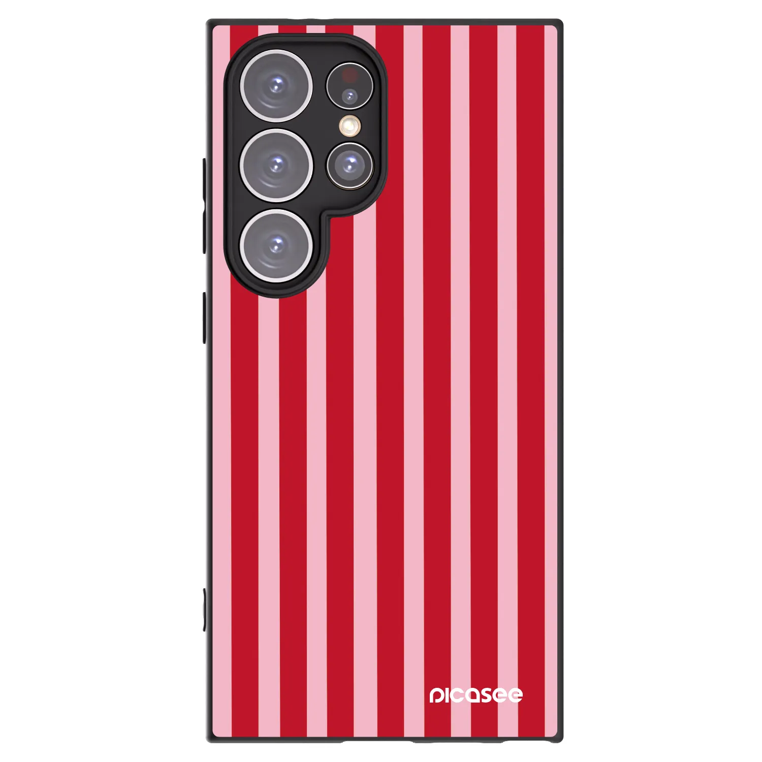 Picasee crna silikonska maskica za Samsung Galaxy S24 Ultra S928B 5G - Lines red