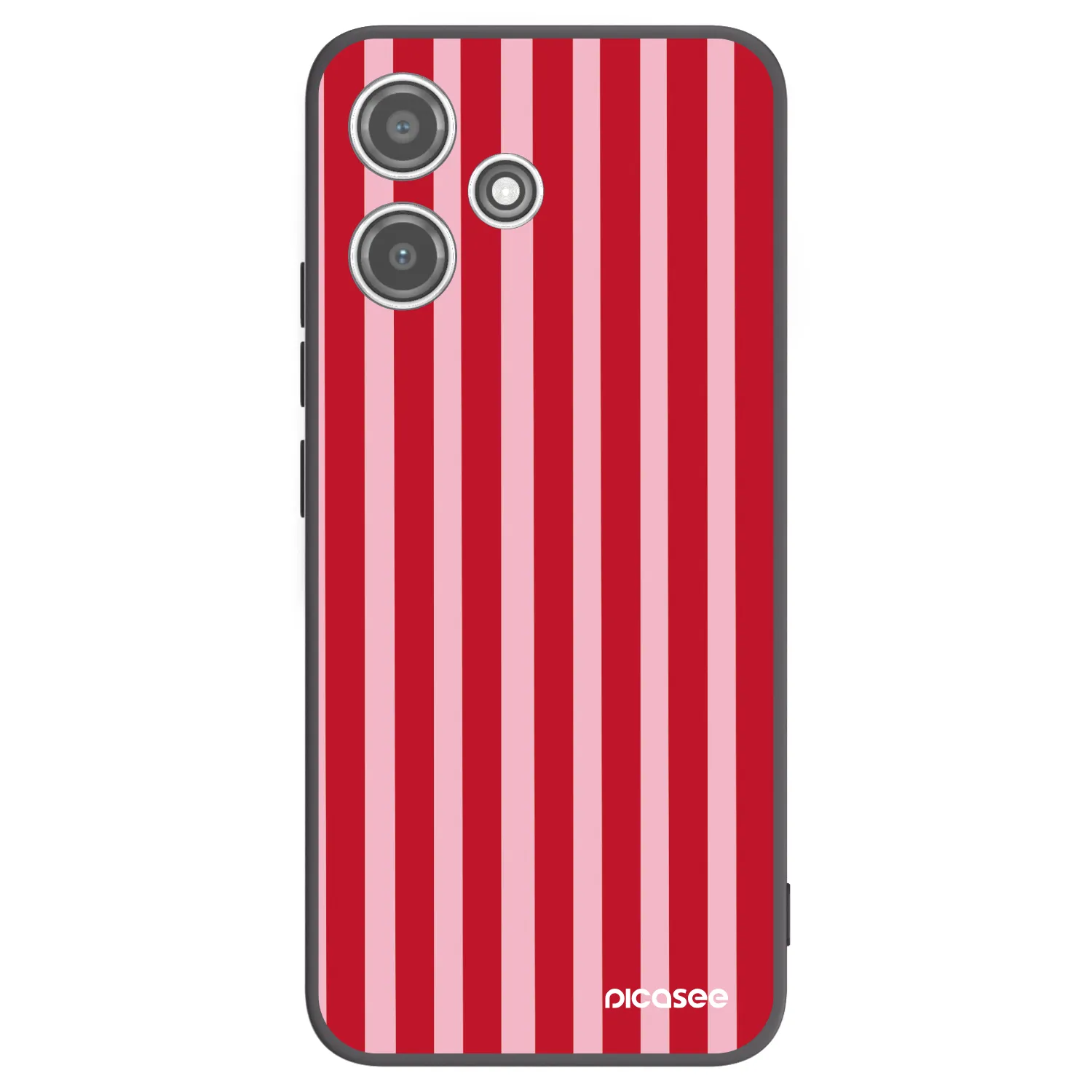 Picasee crna silikonska maskica za Xiaomi Redmi 12 5G - Lines red