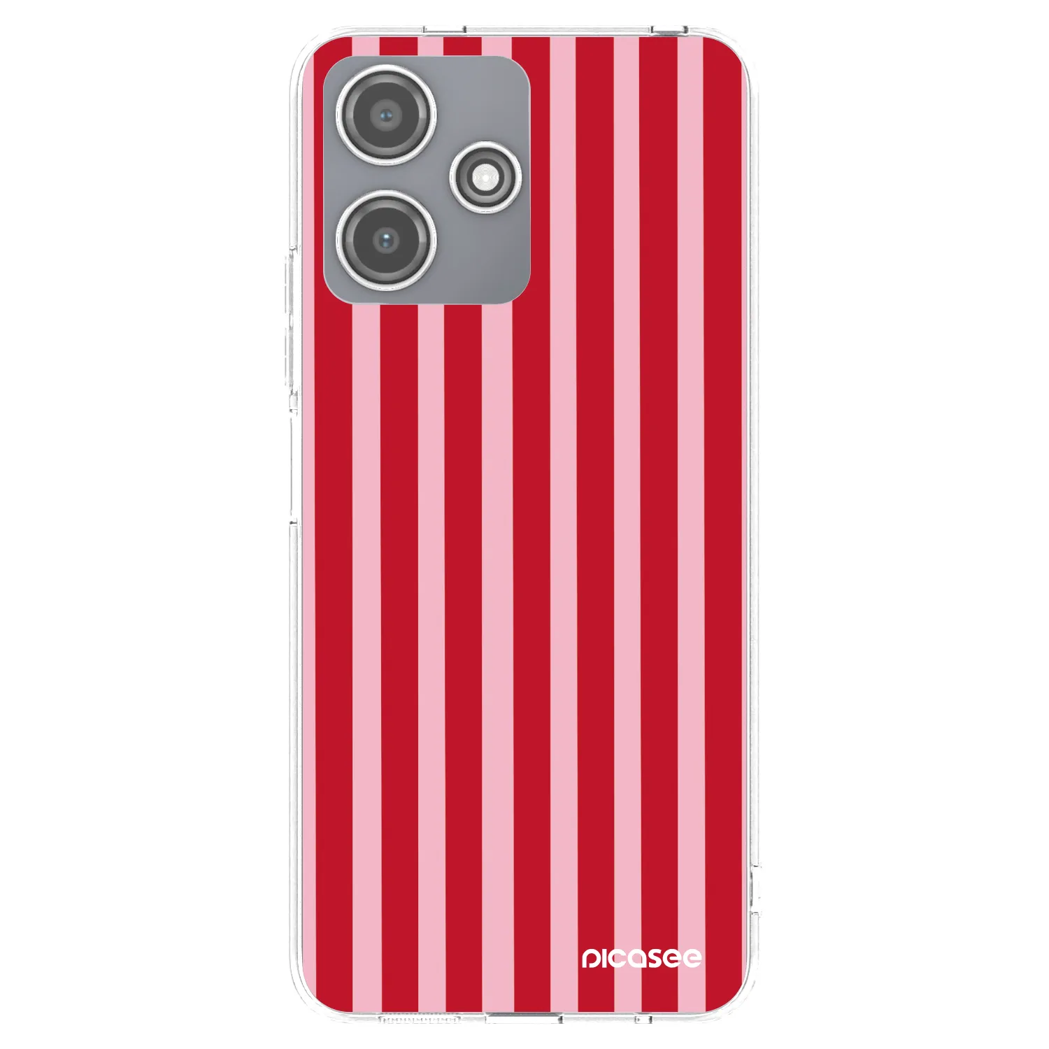Picasee silikonska prozirna maskica za Xiaomi Redmi 12 5G - Lines red