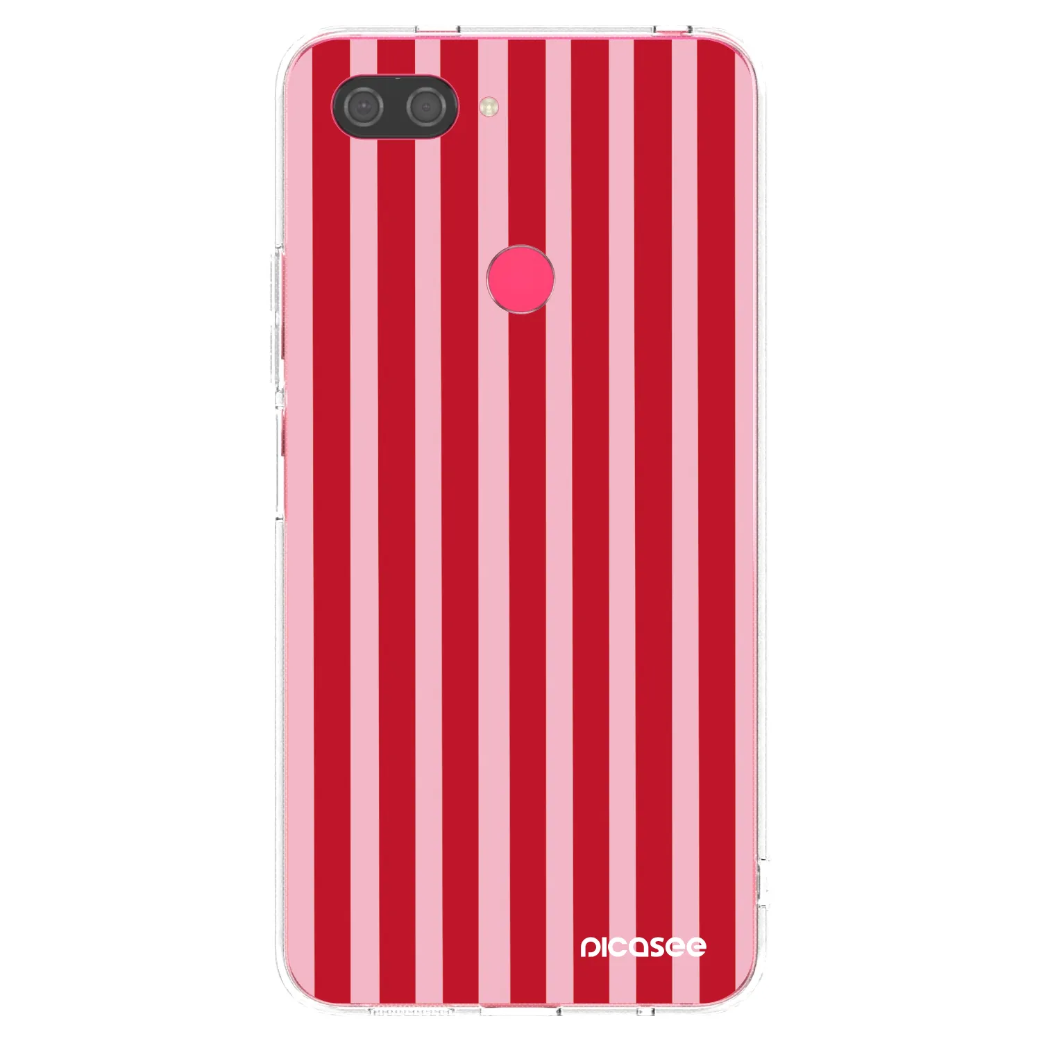 Picasee silikonska prozirna maskica za Xiaomi Mi 8 Lite - Lines red
