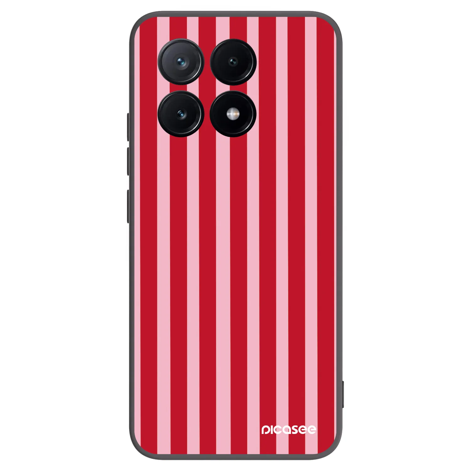 Picasee crna silikonska maskica za Xiaomi Poco X6 Pro - Lines red