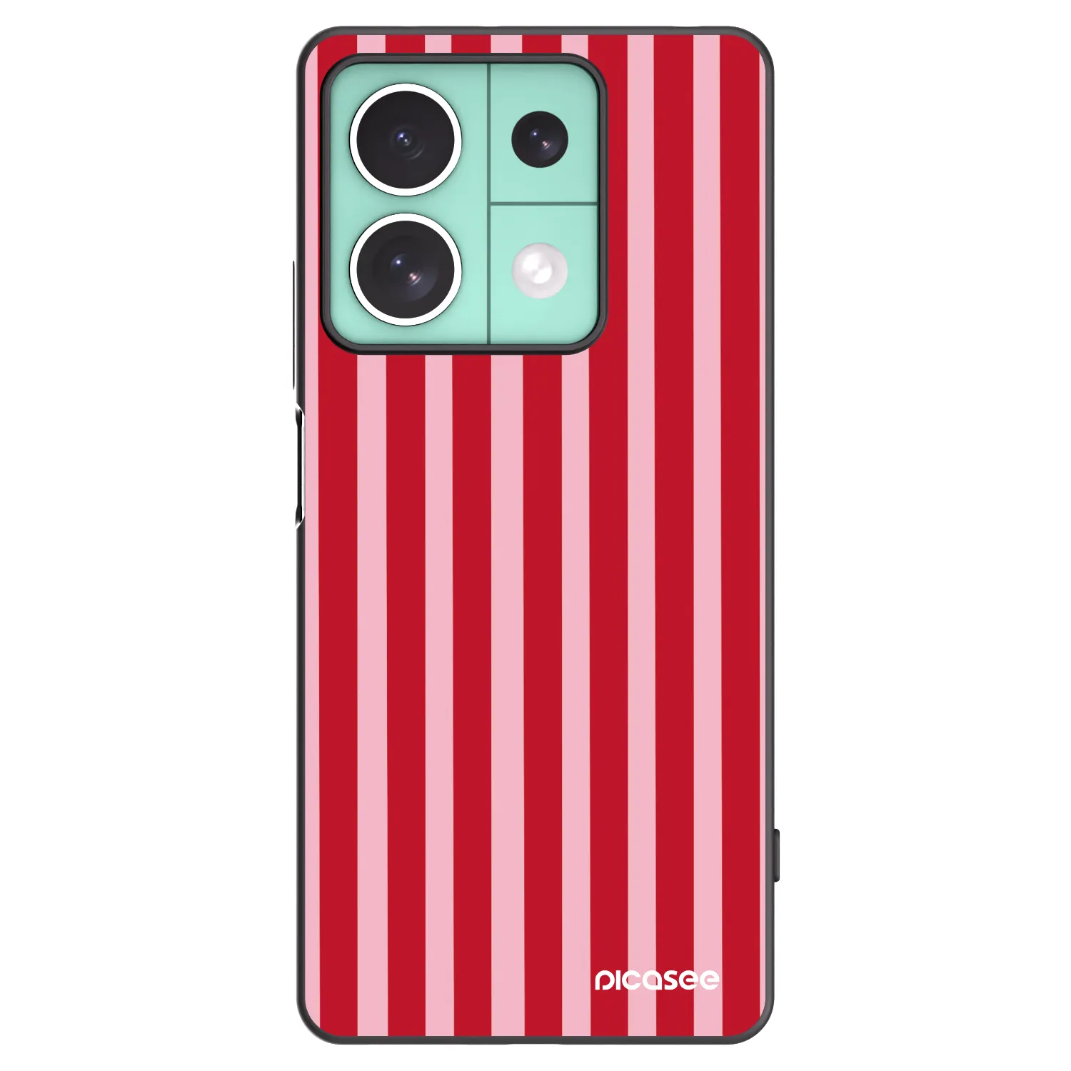 Picasee crna silikonska maskica za Xiaomi Redmi Note 13 5G - Lines red