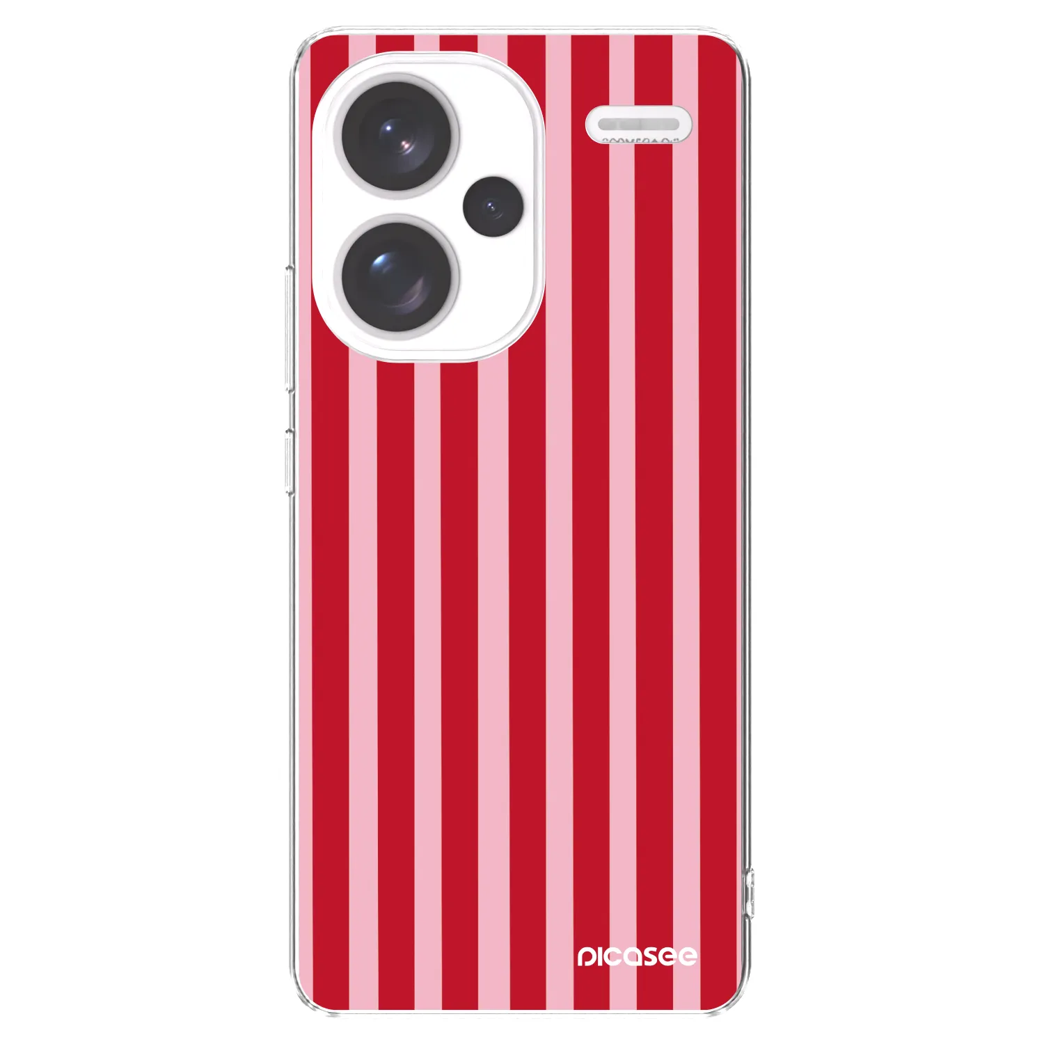 Picasee silikonska prozirna maskica za Xiaomi Redmi Note 13 Pro+ 5G - Lines red