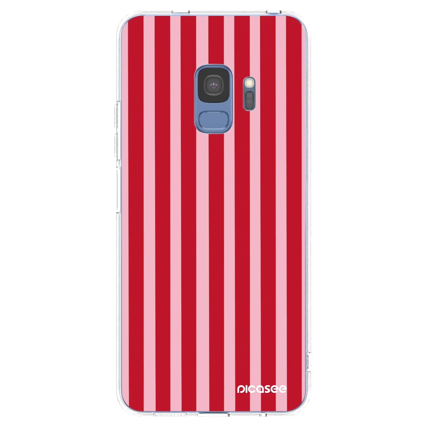 Picasee silikonska prozirna maskica za Samsung Galaxy S9 G960F - Lines red