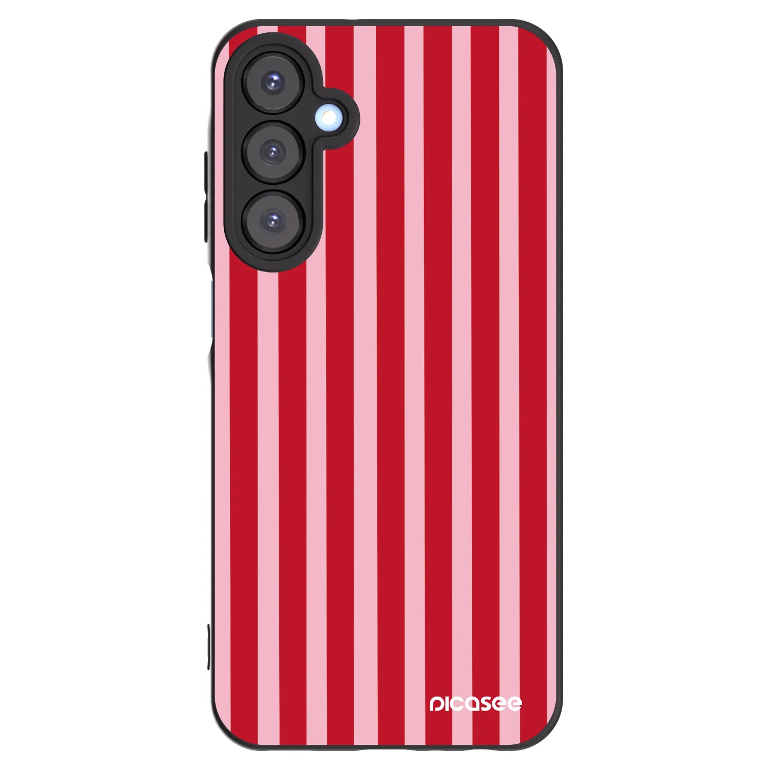 Picasee crna silikonska maskica za Samsung Galaxy A25 A256B 5G - Lines red