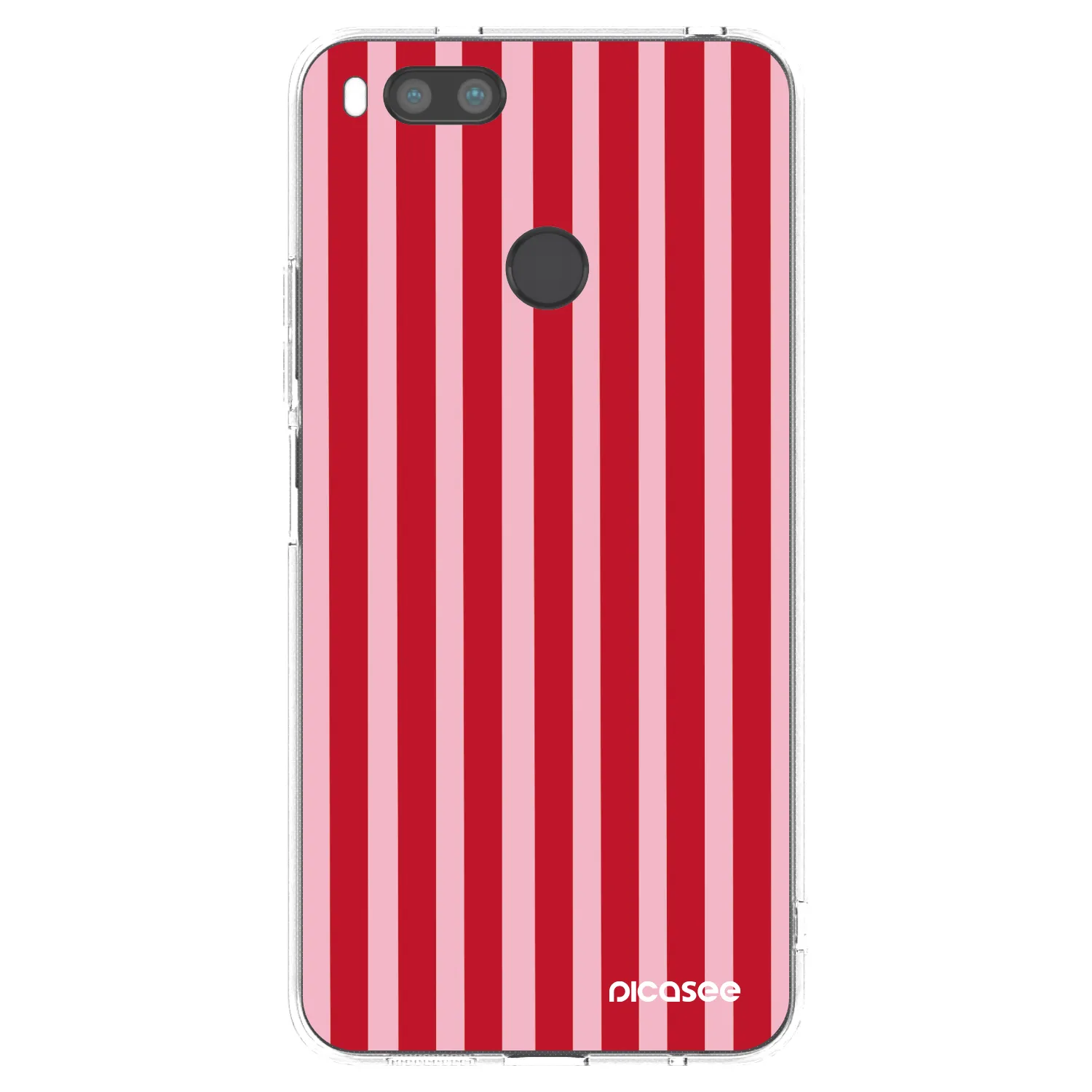 Picasee silikonska prozirna maskica za Xiaomi Mi A1 Global - Lines red