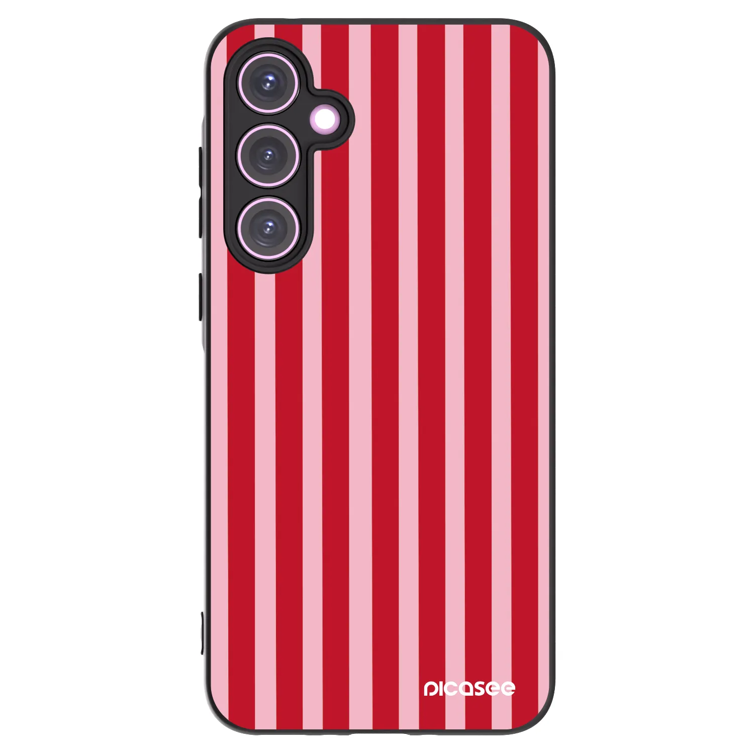 Picasee crna silikonska maskica za Samsung Galaxy A35 5G A356B - Lines red
