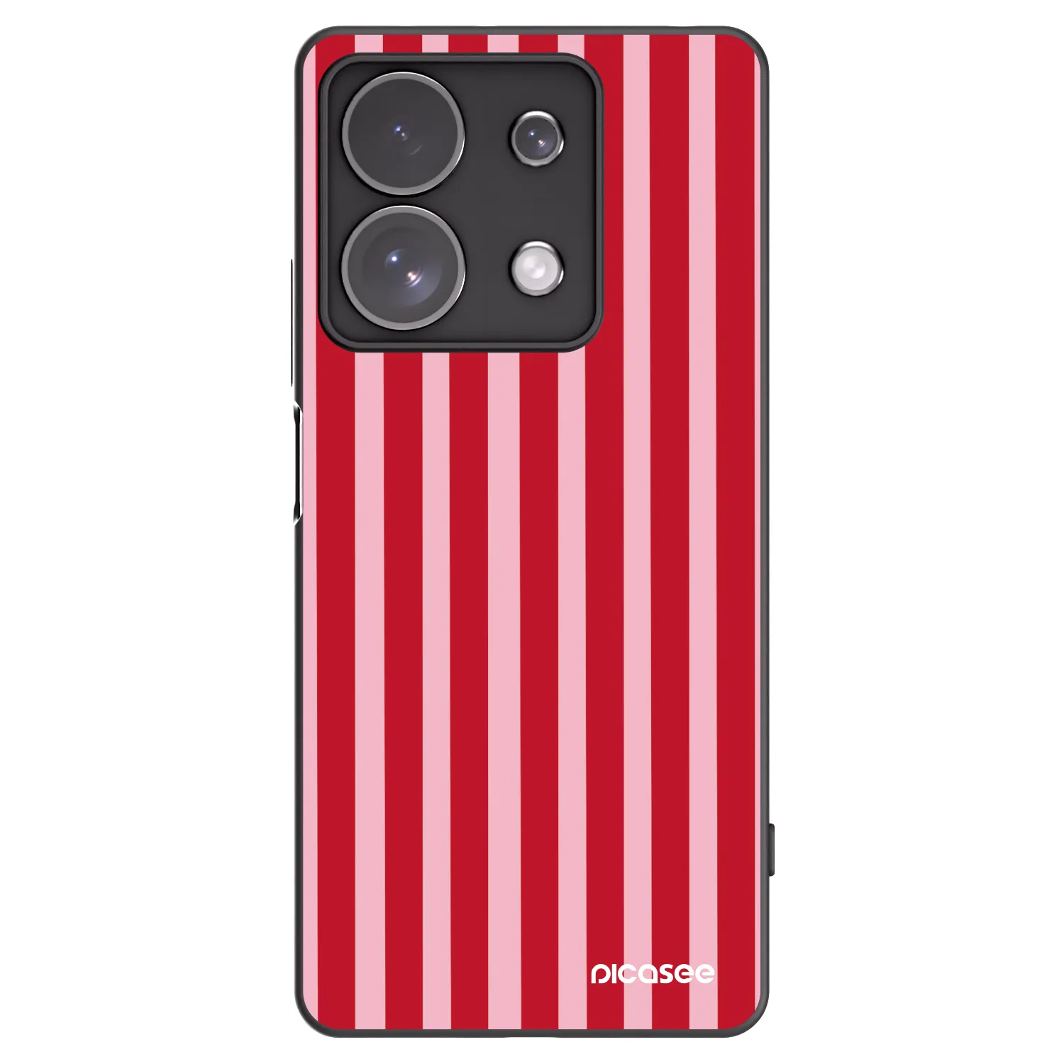 Picasee crna silikonska maskica za Xiaomi Redmi Note 13 Pro 4G - Lines red