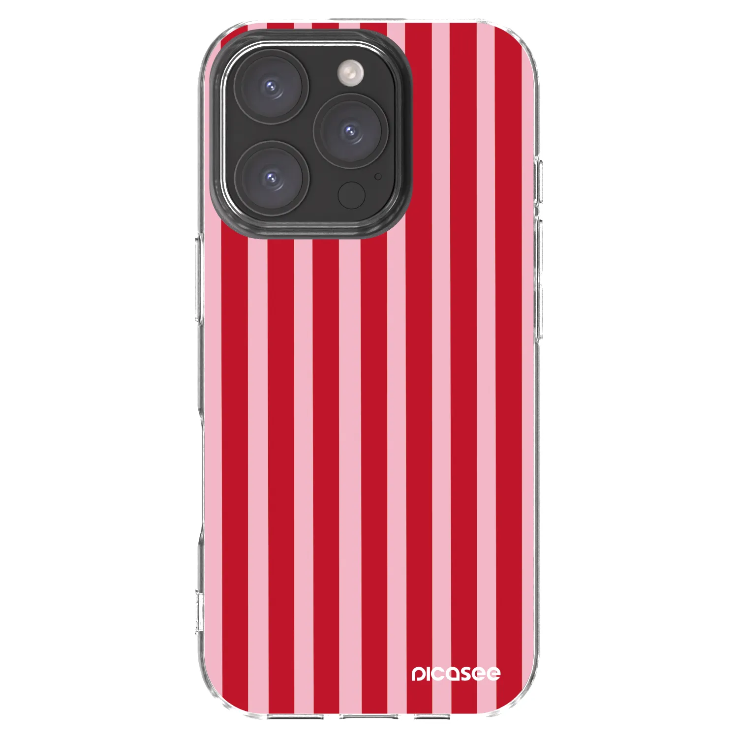 Picasee silikonska prozirna maskica za Apple iPhone 16 Pro - Lines red
