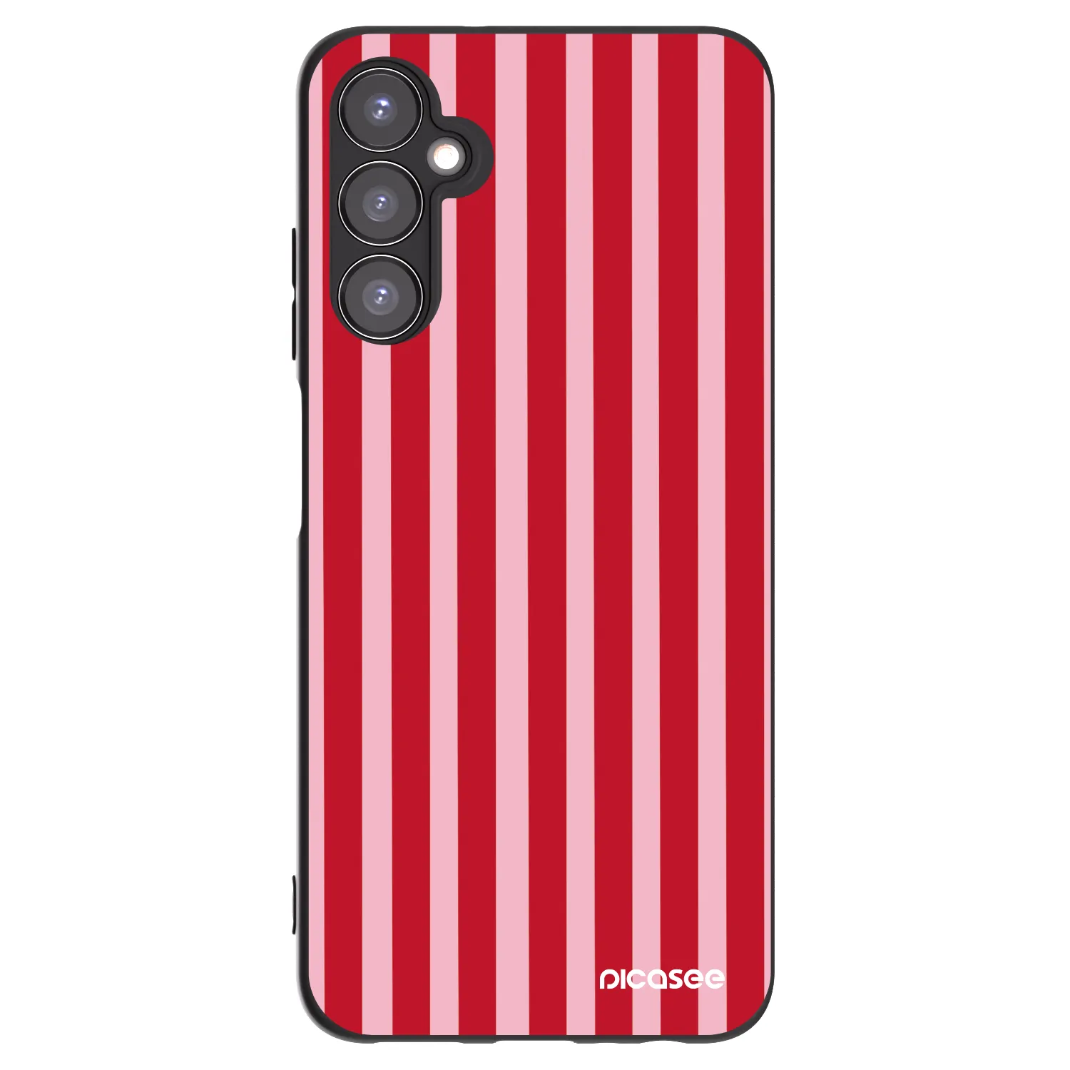 Picasee crna silikonska maskica za Samsung Galaxy A05s A057G - Lines red