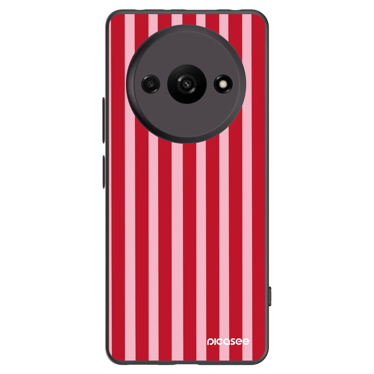 Picasee crna silikonska maskica za Xiaomi Redmi A3 - Lines red