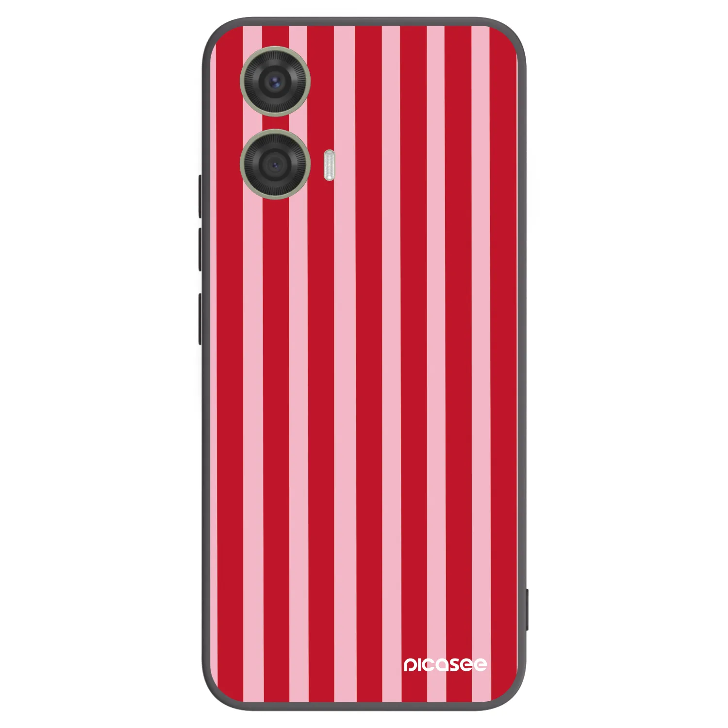 Picasee crna silikonska maskica za Motorola Moto G24 - Lines red