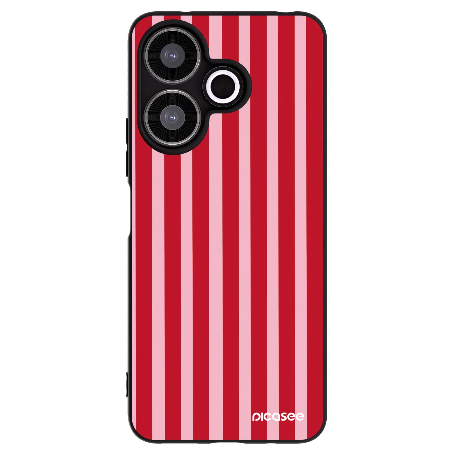 Picasee crna silikonska maskica za Xiaomi Redmi 13 4G - Lines red